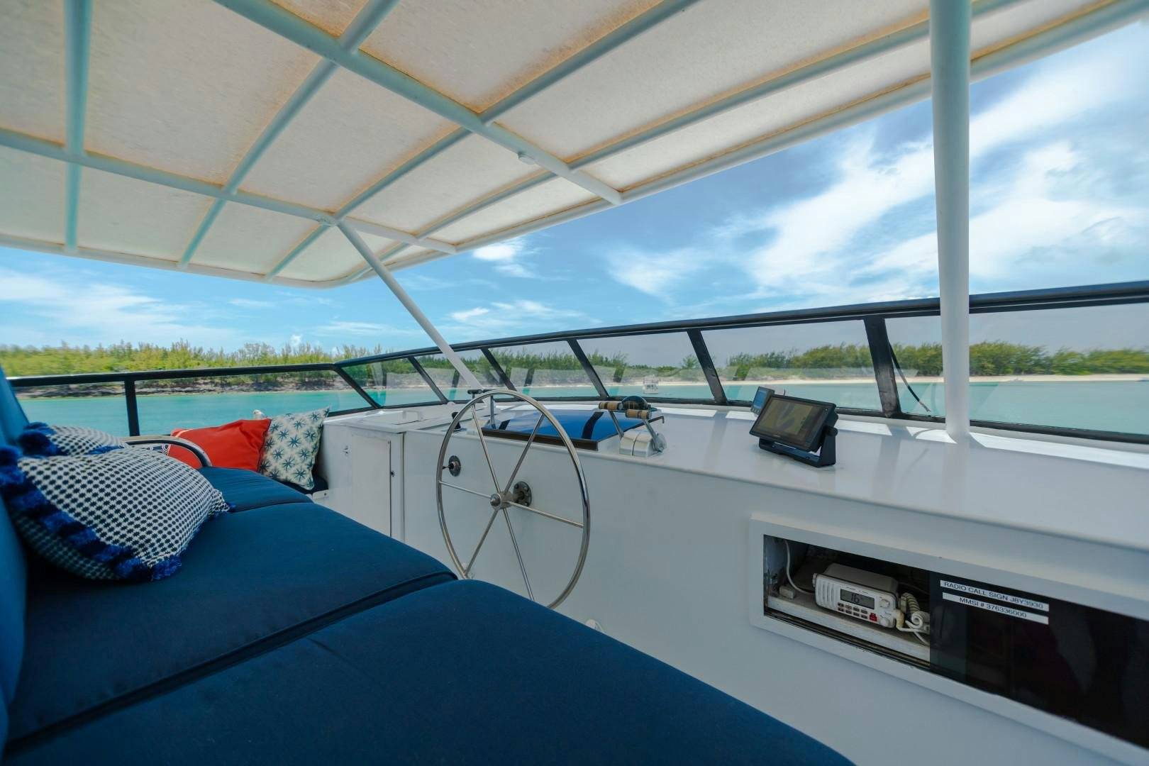 a boat on the water aboard ISLAND TIME Yacht for Sale