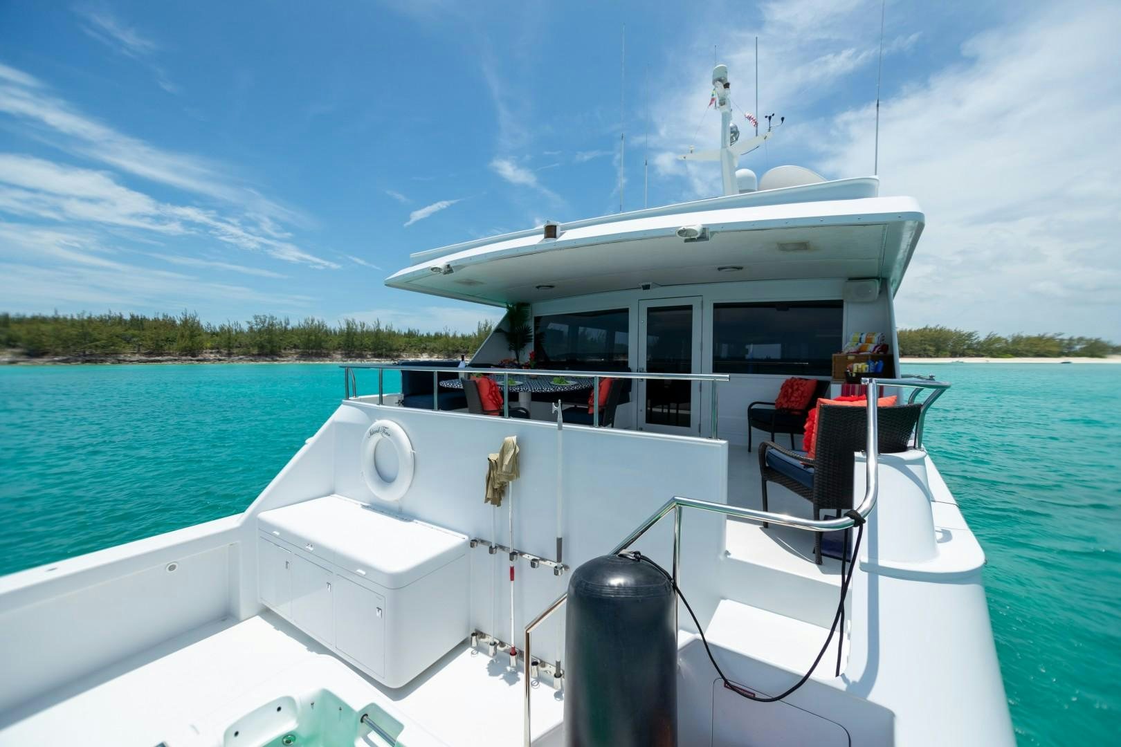 a boat on the water aboard ISLAND TIME Yacht for Sale