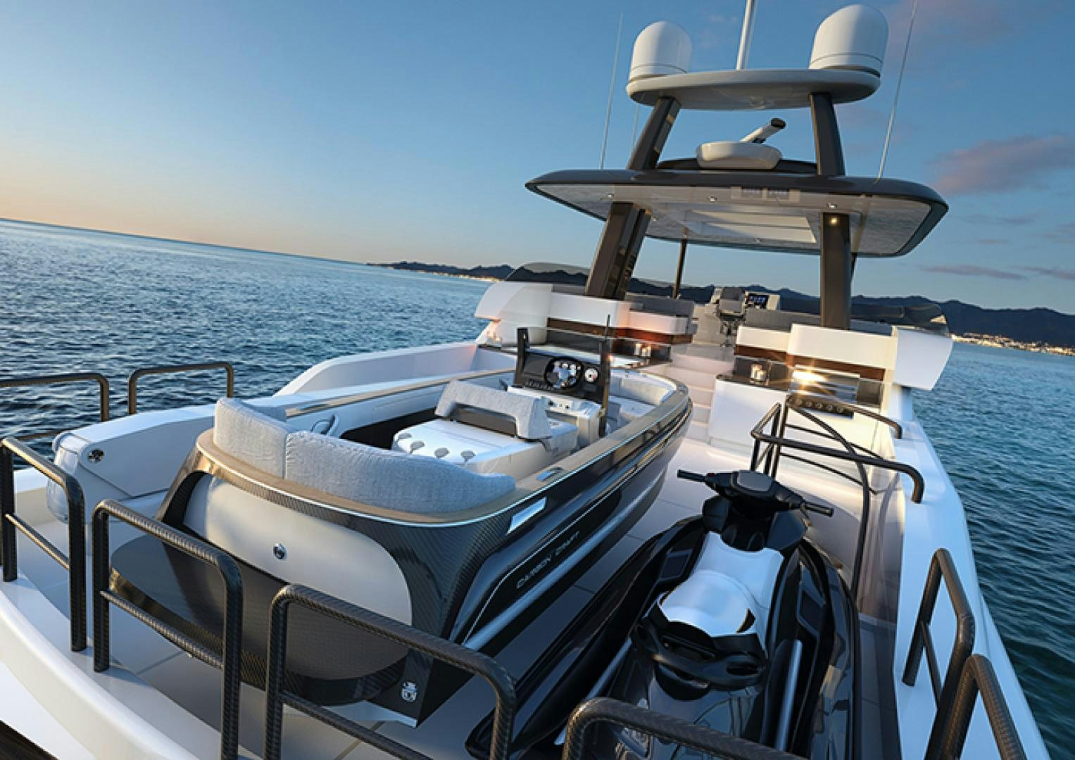 a boat on the water aboard CRESCENT 110 Yacht for Sale