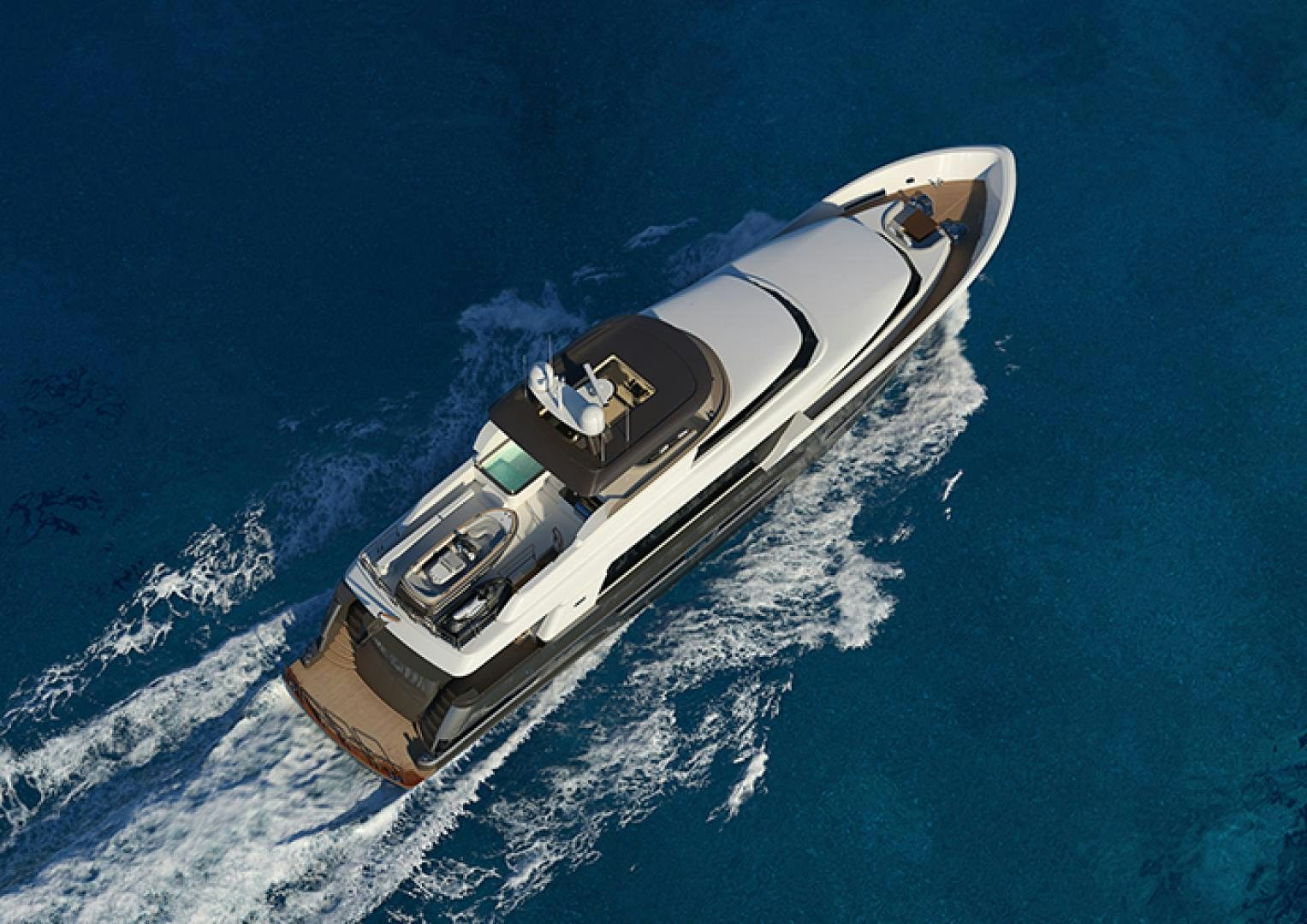 a satellite in space aboard CRESCENT 110 Yacht for Sale