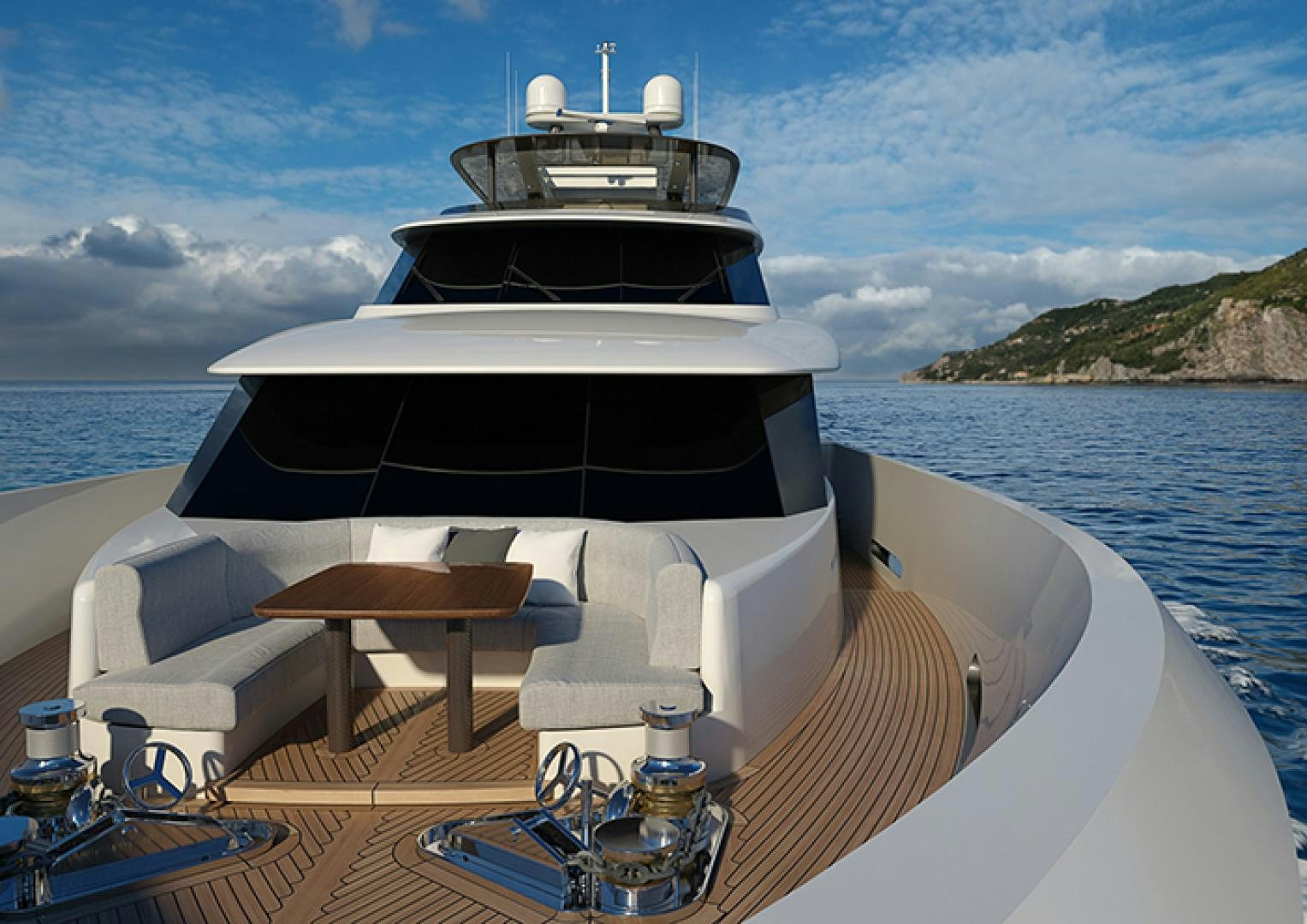 a boat on the water aboard CRESCENT 110 Yacht for Sale