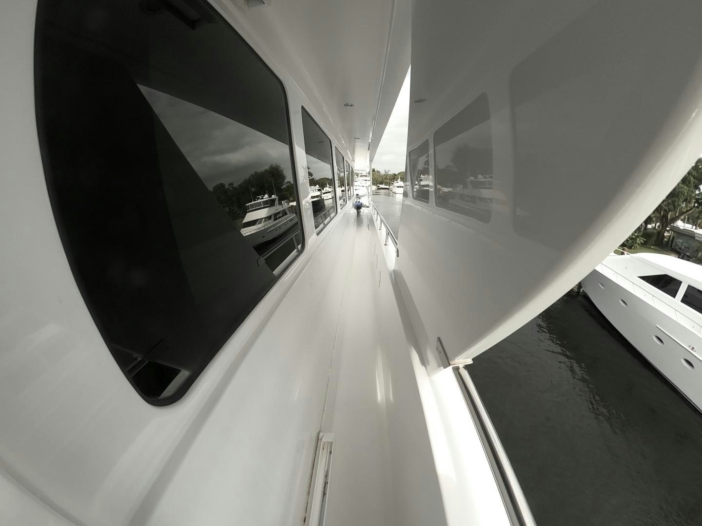 a view of a street from a balcony aboard SEAS THE DAY Yacht for Sale