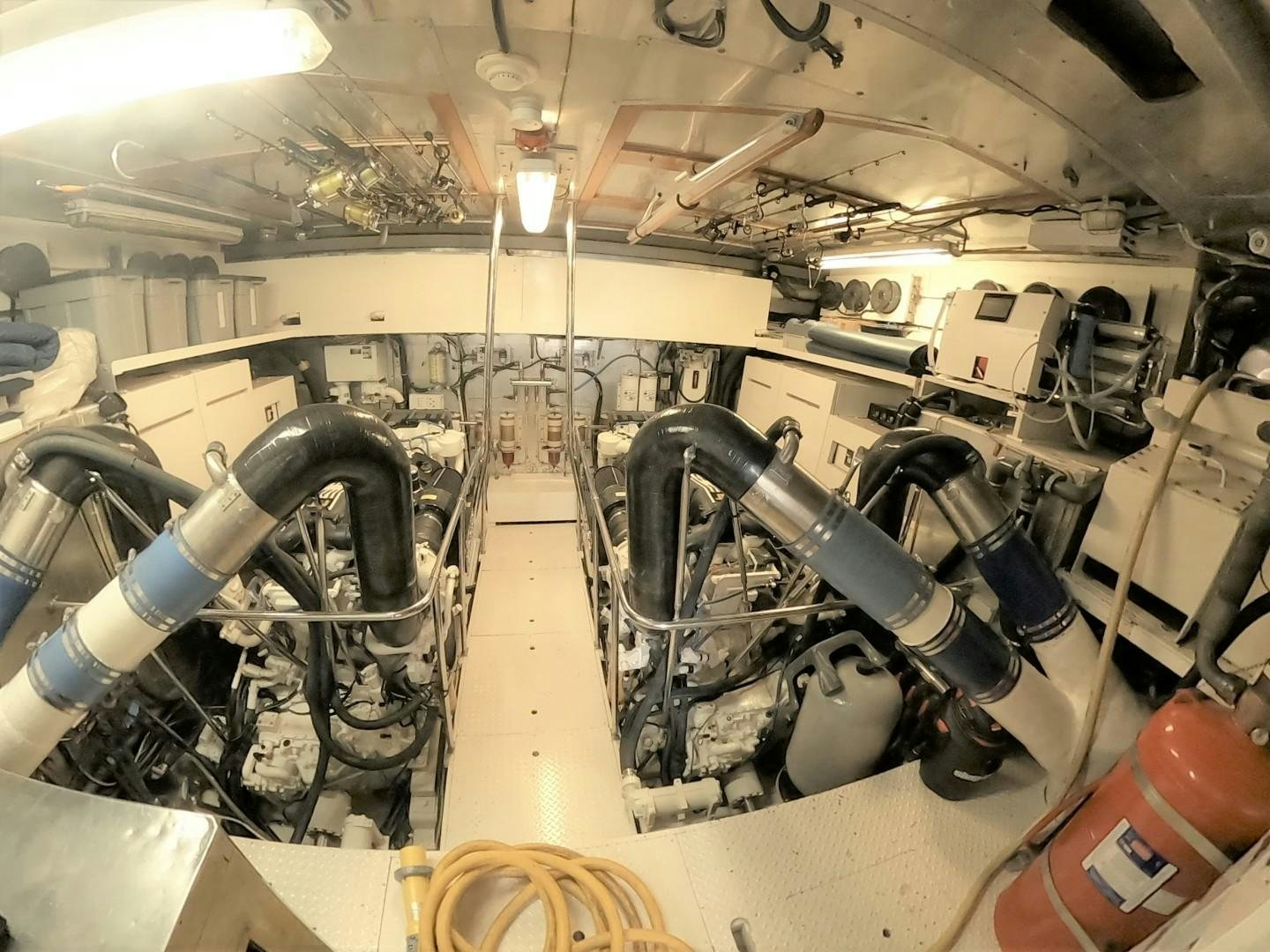 a large room with machinery aboard SEAS THE DAY Yacht for Sale