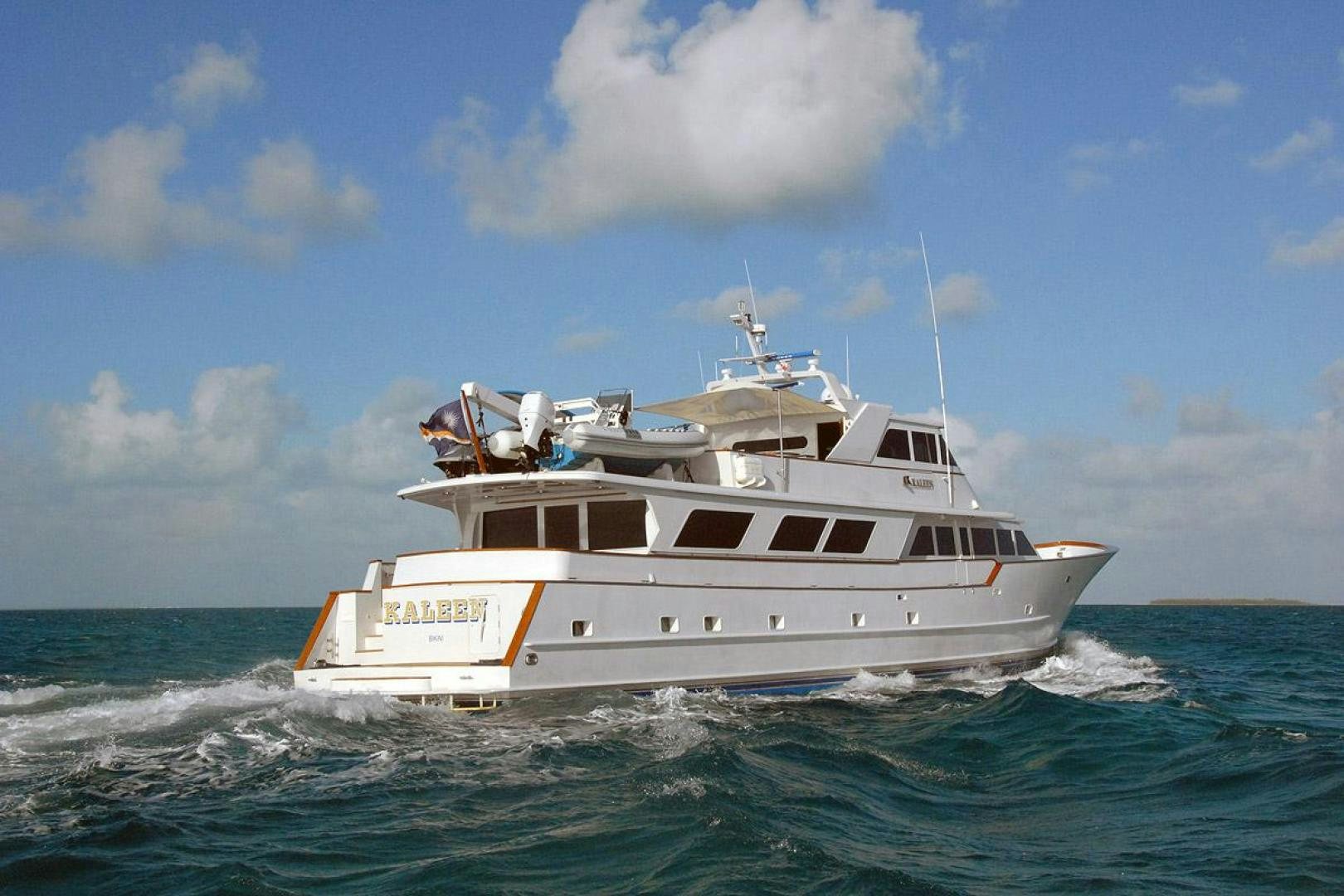 a boat in the water aboard KALEEN Yacht for Sale