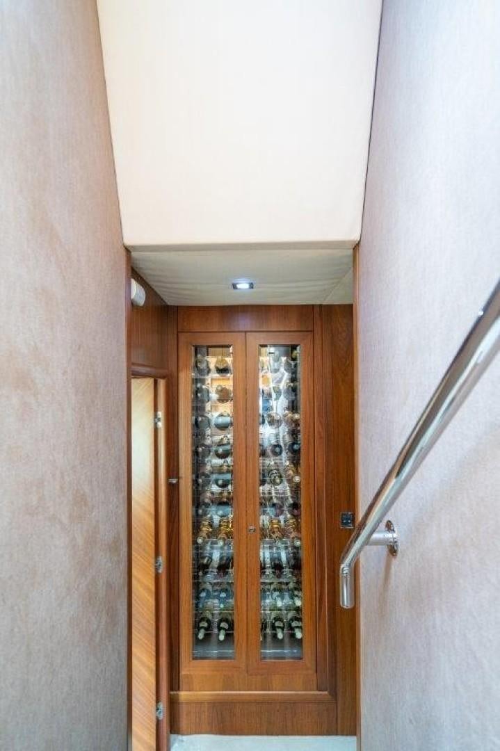 a door with glass doors aboard DOUBLE D Yacht for Sale