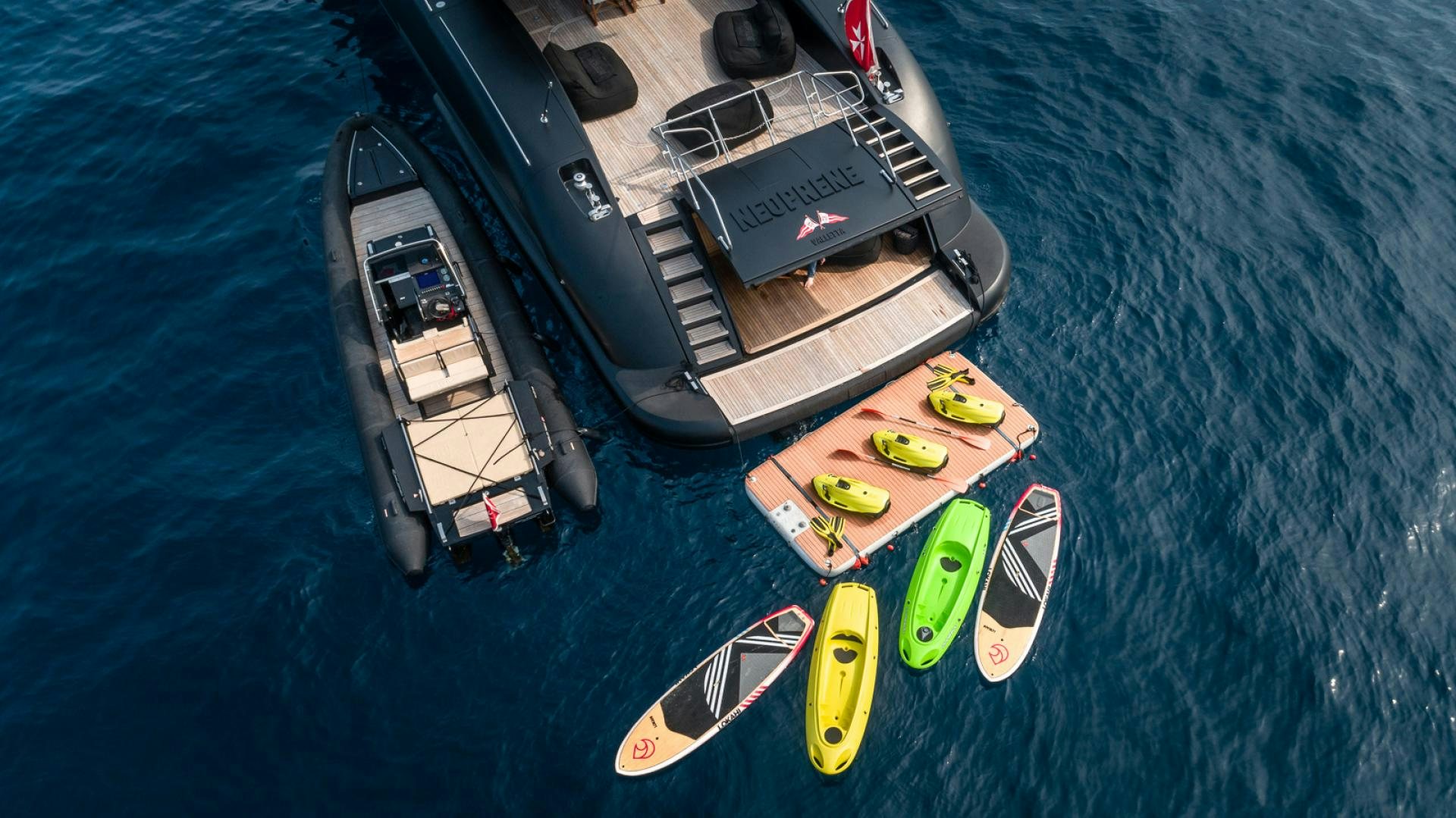 a boat on the water aboard NEOPRENE  Yacht for Sale