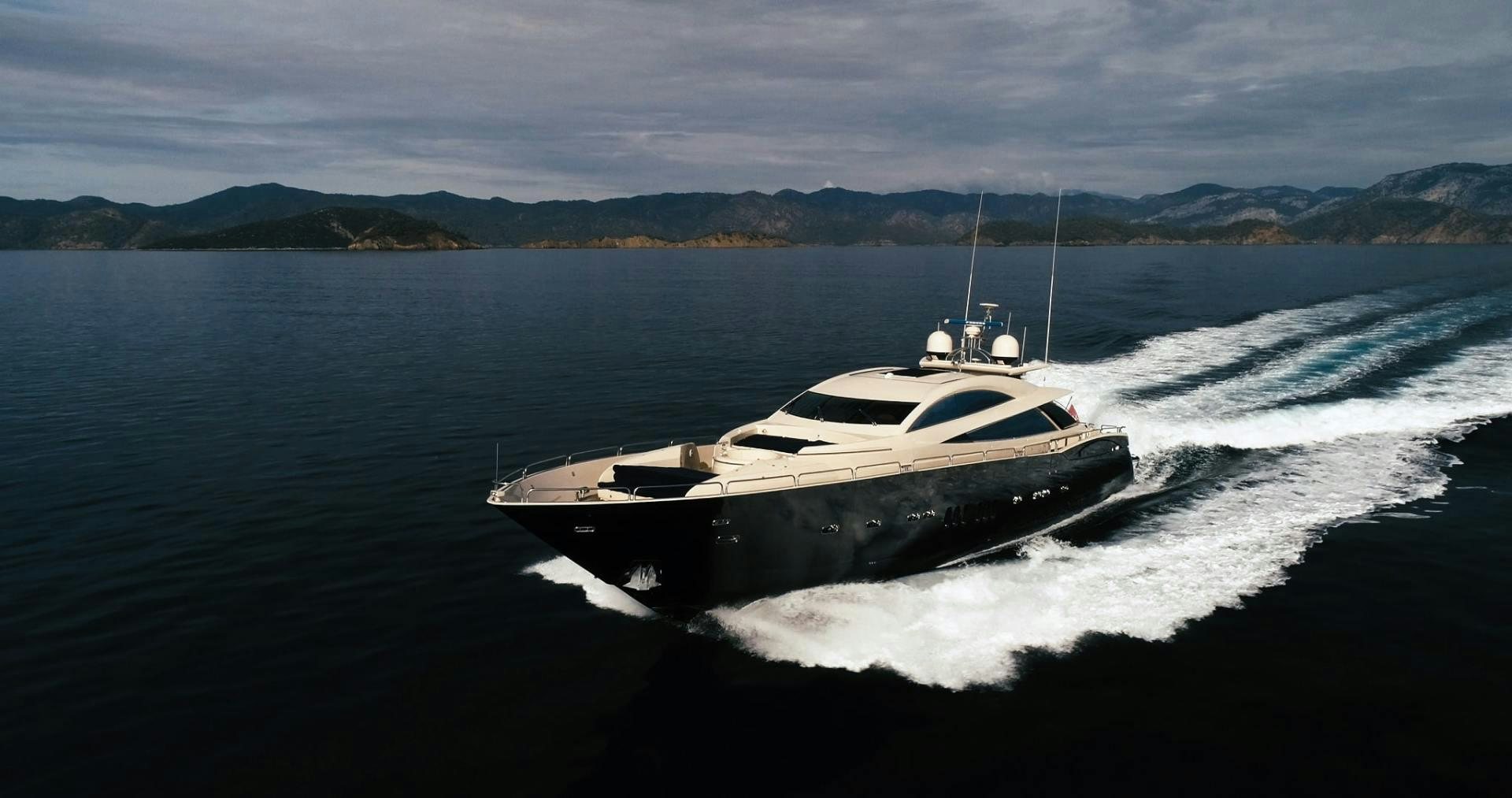 a boat on the water aboard LAURA S Yacht for Sale