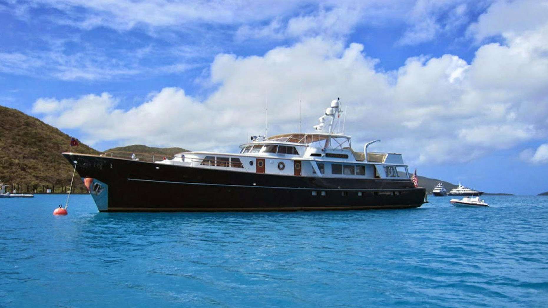 a boat in the water aboard CHANTICLEER Yacht for Sale