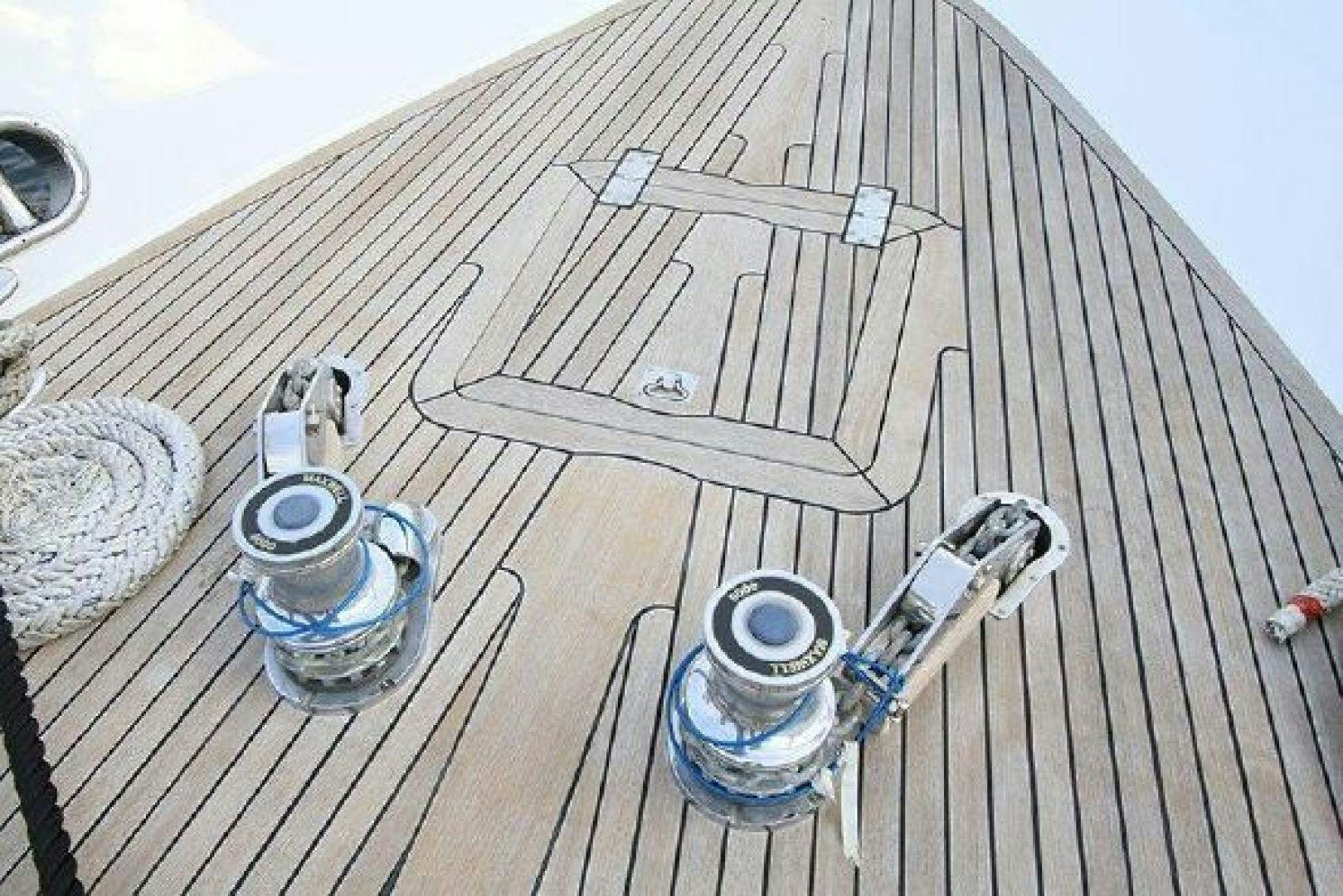 a table with tools and tools on it aboard WHITE LOTUS VIII Yacht for Sale