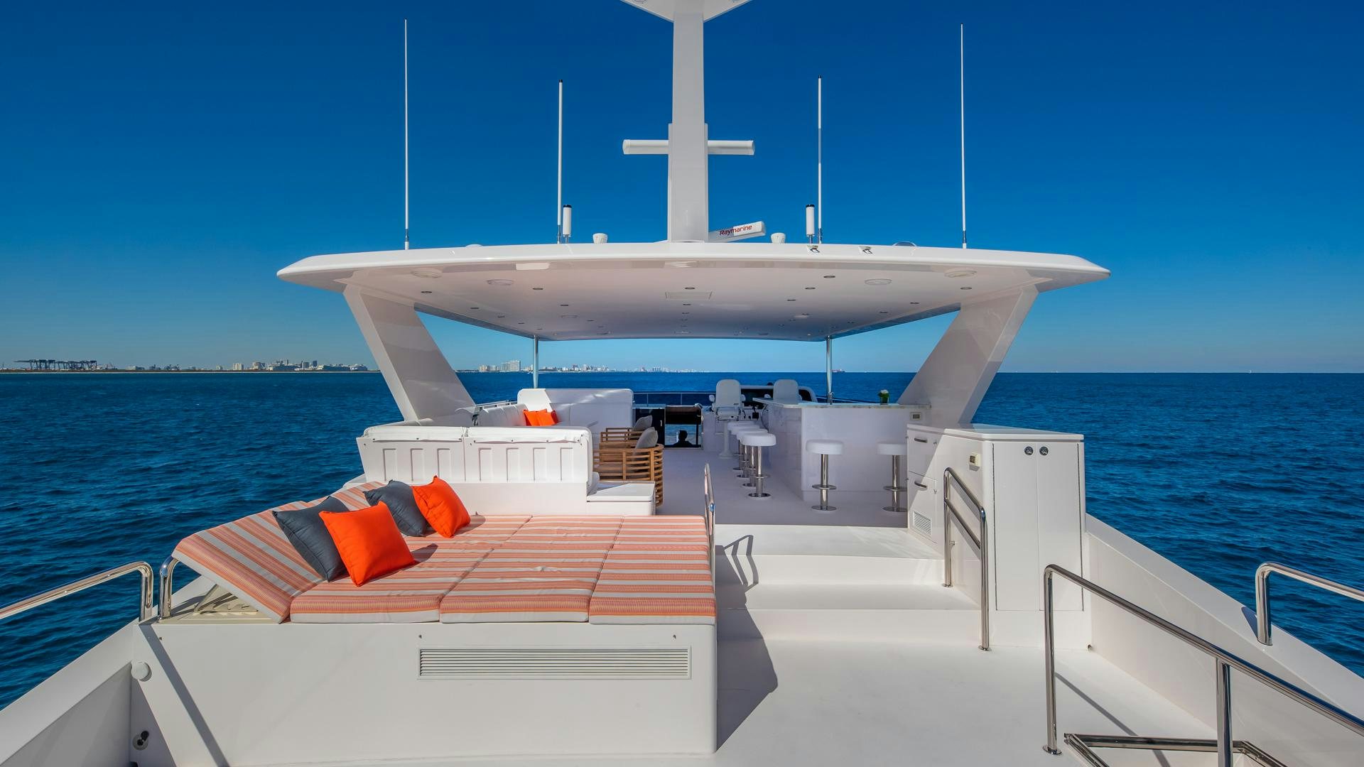 a boat on the water aboard RISK TAKER Yacht for Sale