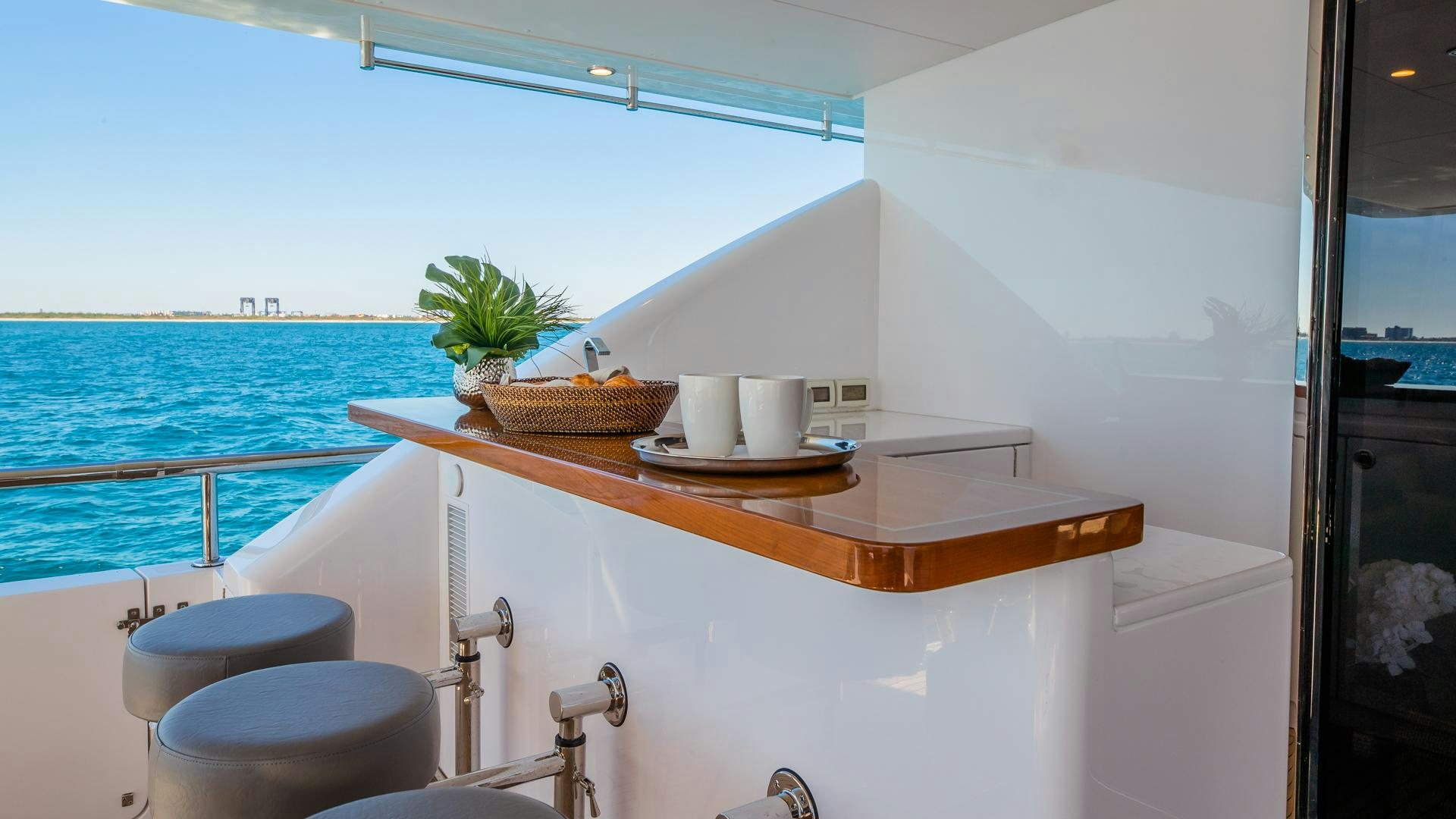 a boat on the water aboard RISK TAKER Yacht for Sale