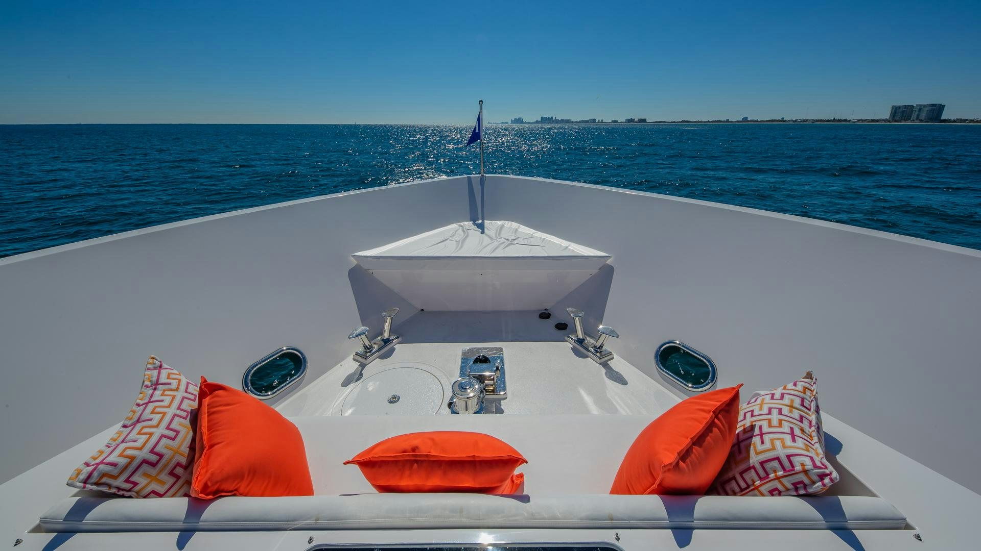 a boat on the water aboard RISK TAKER Yacht for Charter