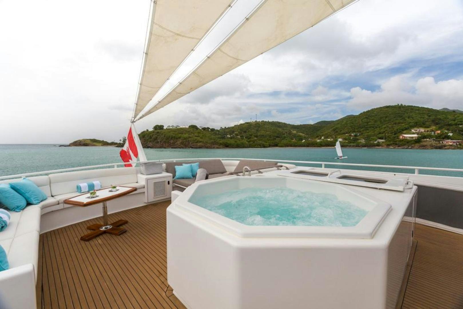 a pool on a deck aboard PIRATE RADIO Yacht for Sale