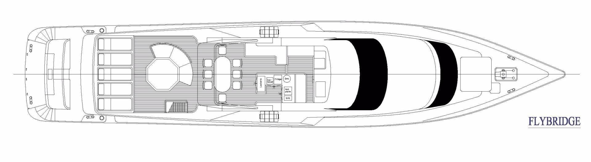 engineering drawing aboard LADY ARLENE Yacht for Sale
