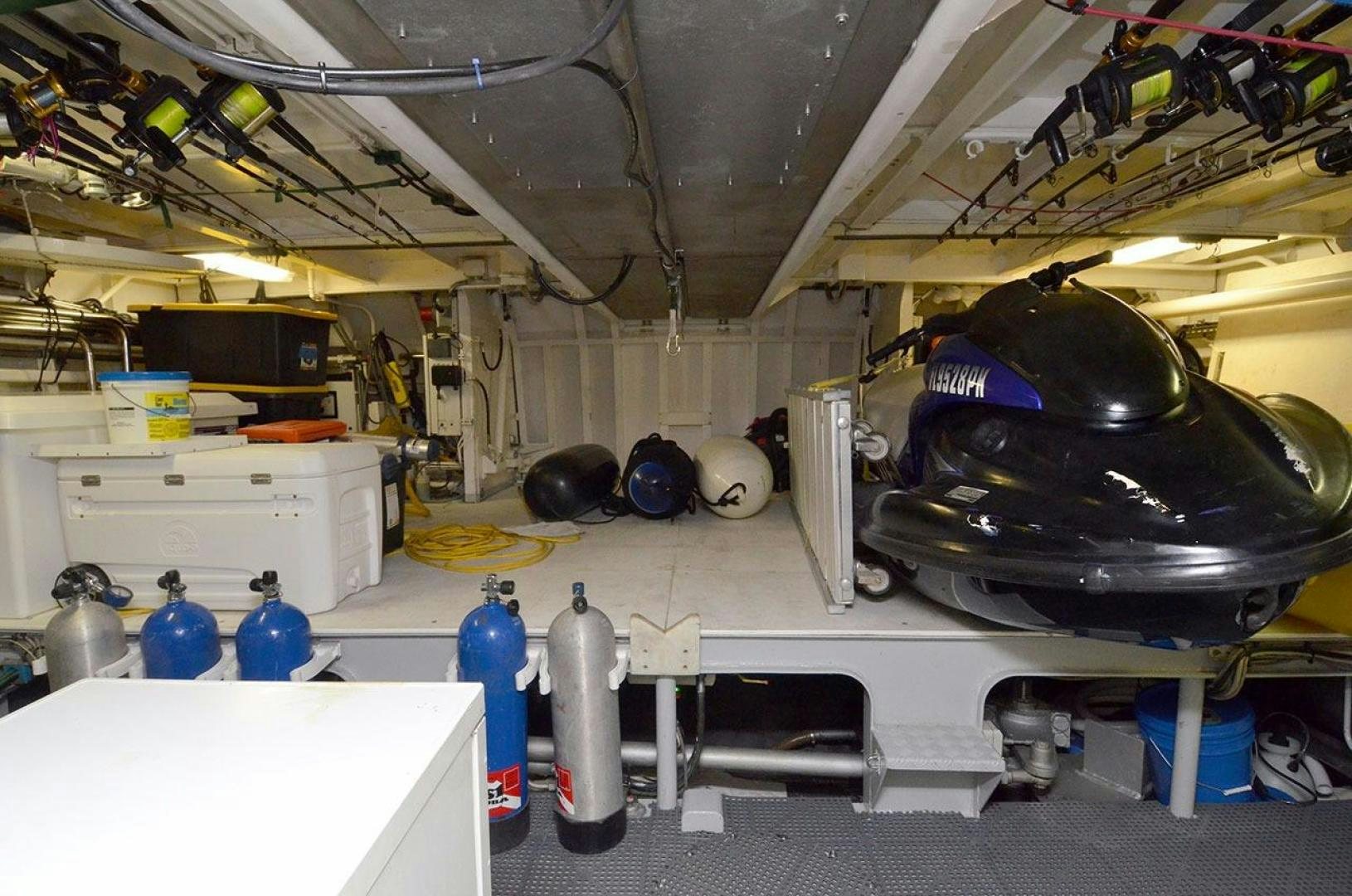 a large room with machinery aboard LADY ARLENE Yacht for Sale