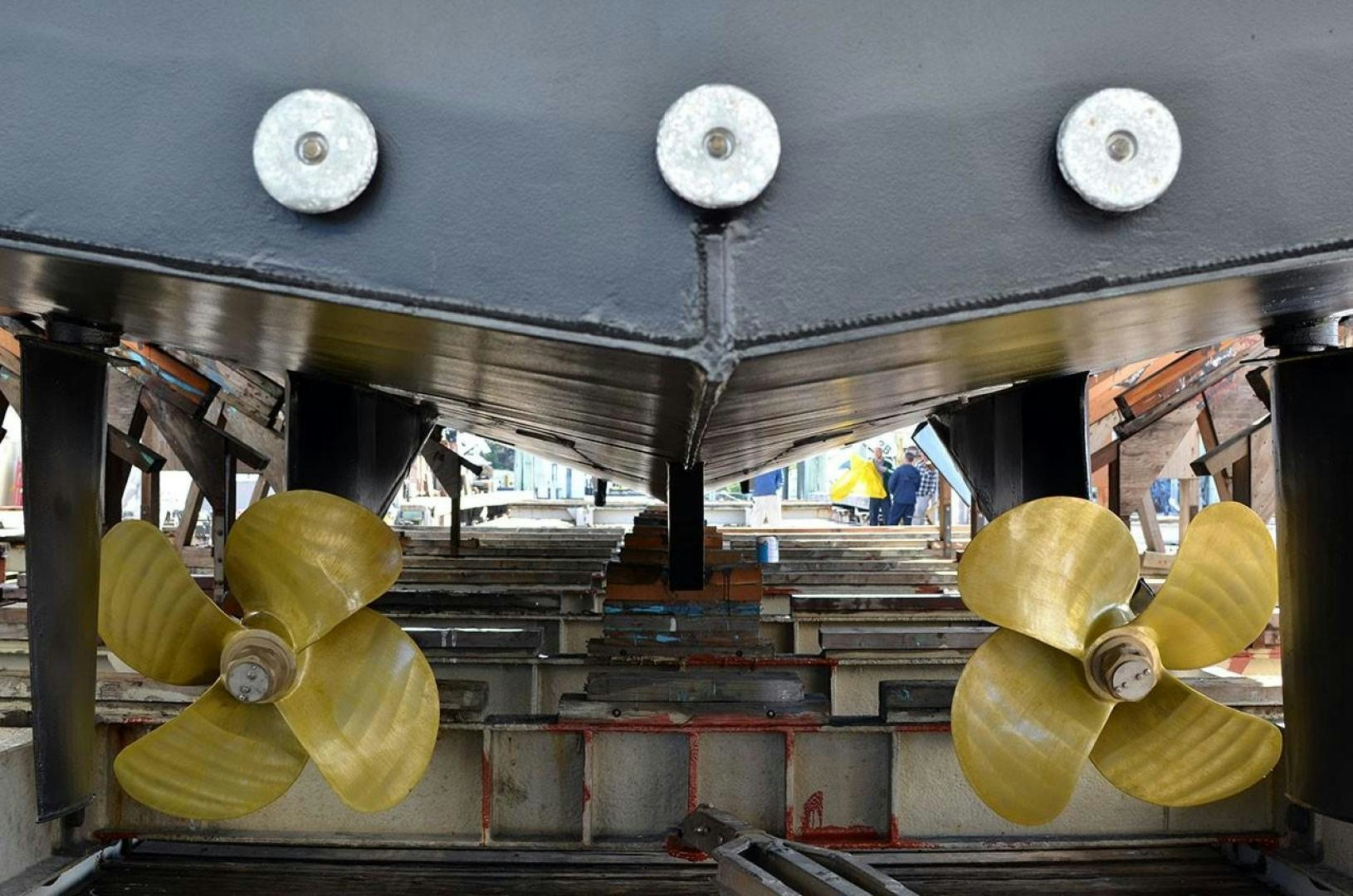 a group of yellow objects aboard LADY ARLENE Yacht for Sale