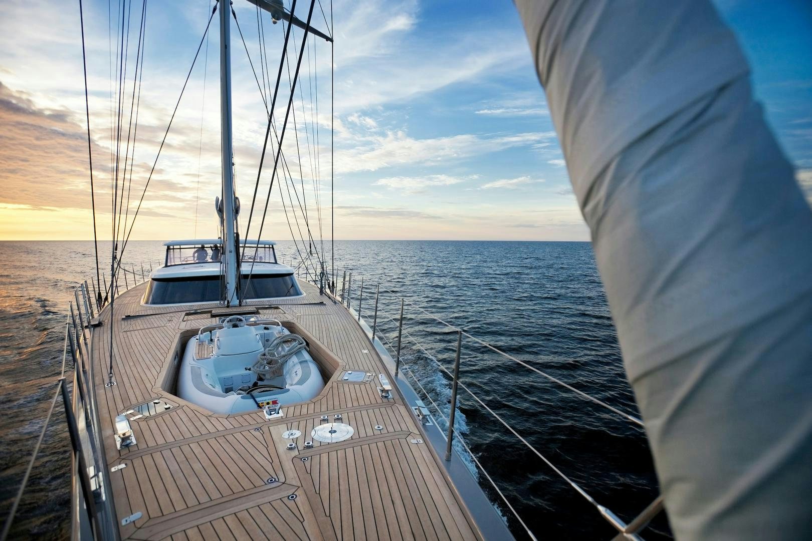 a boat on the water aboard CHILD OF LIR  Yacht for Sale