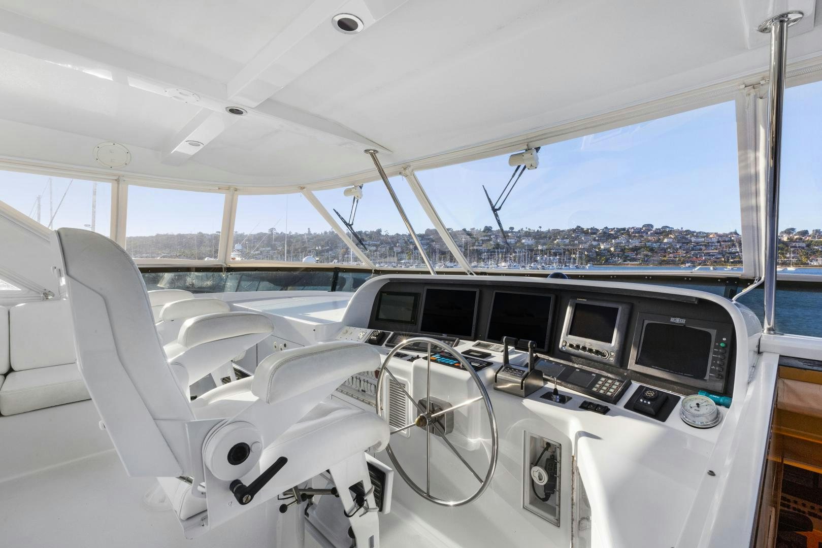 inside of a car aboard ILLEAGLE Yacht for Sale