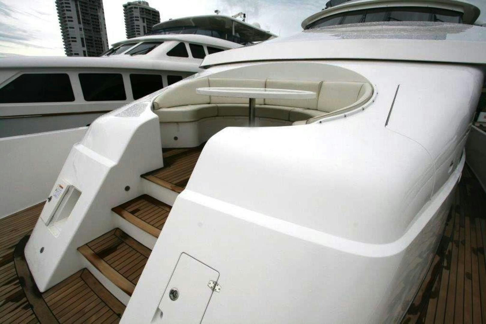 a white car with a hood open aboard D FENCE Yacht for Sale