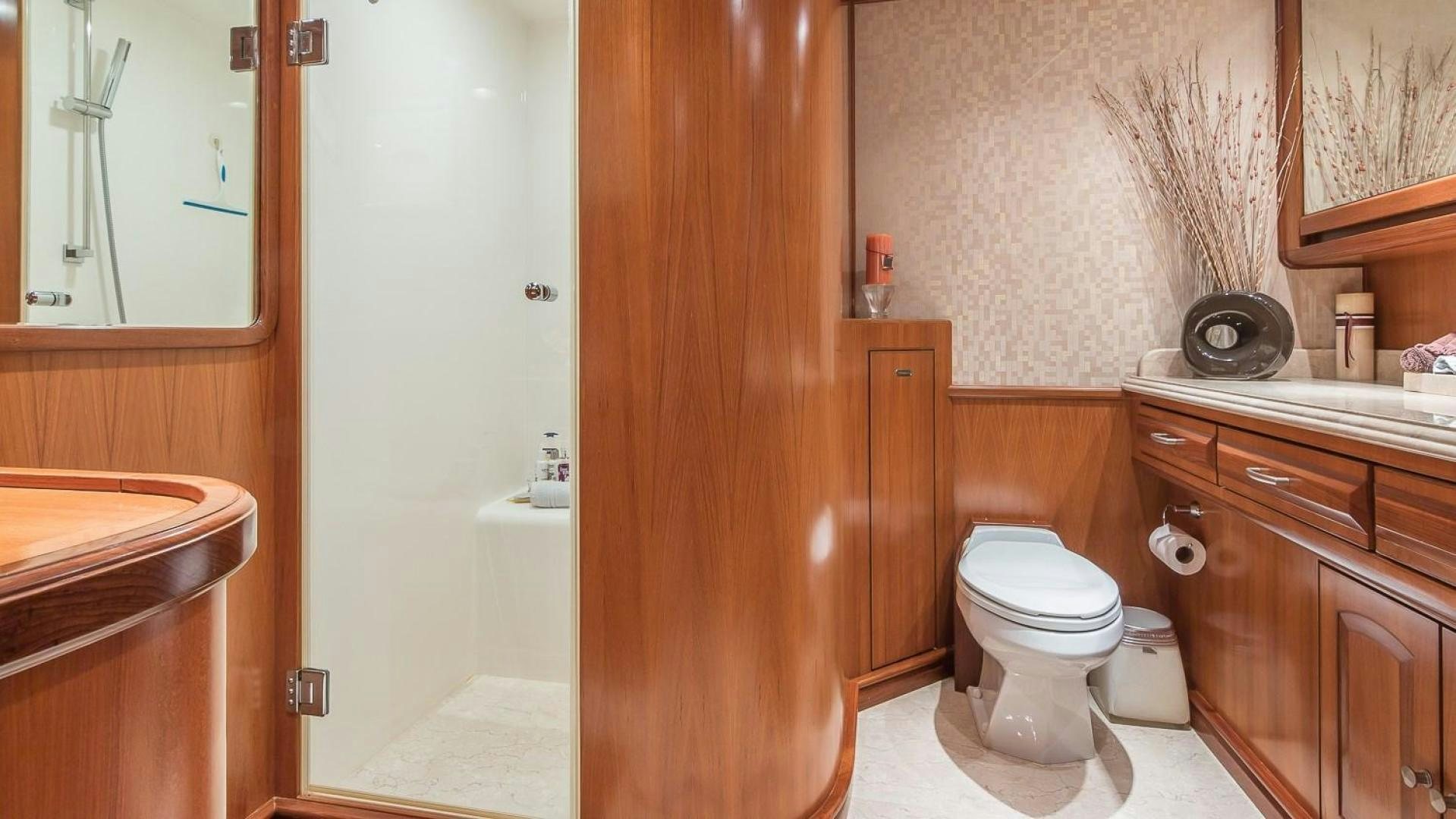 a bathroom with a toilet and sink aboard D FENCE Yacht for Sale