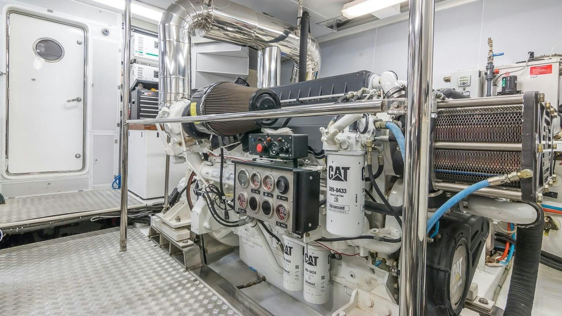 a machine with a large metal pipe aboard D FENCE Yacht for Sale