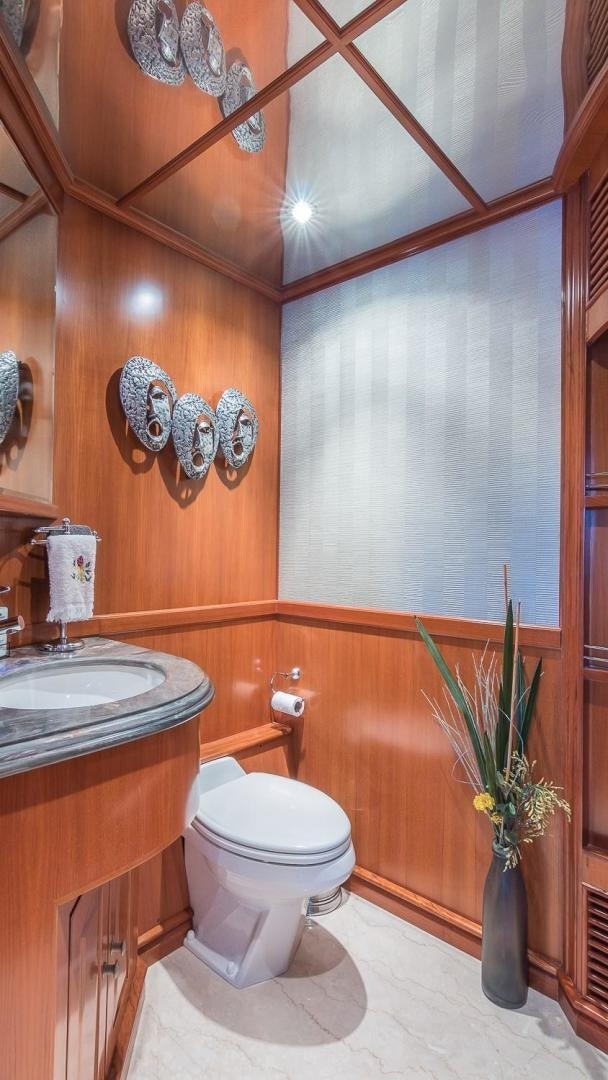 a bathroom with a toilet and sink aboard D FENCE Yacht for Sale