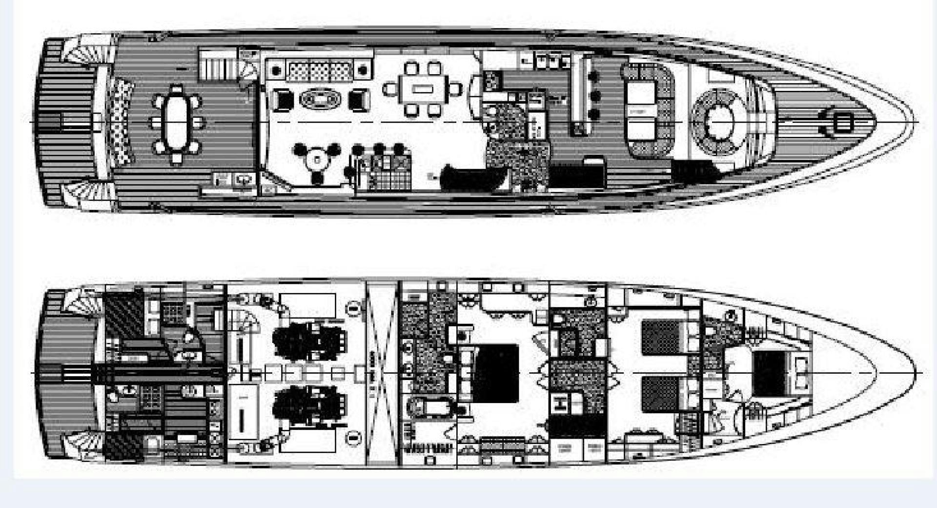 diagram, engineering drawing aboard D FENCE Yacht for Sale