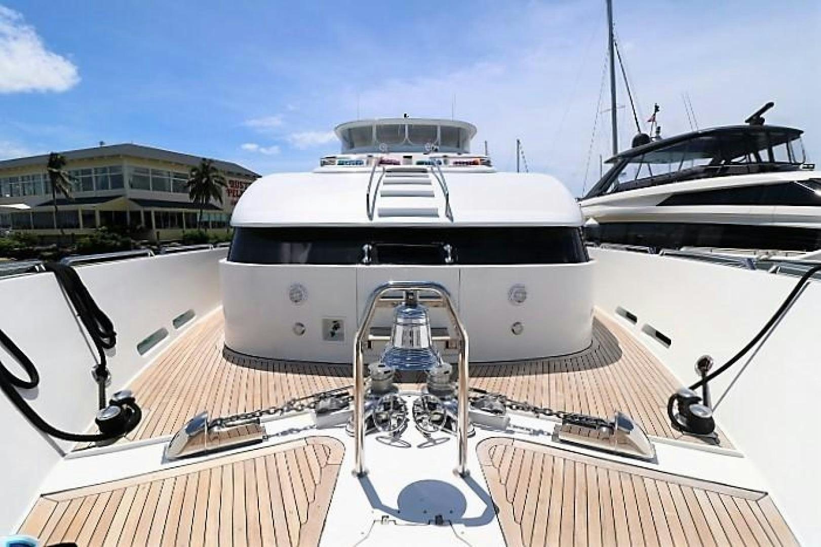 a boat on a deck aboard No Name Yacht for Sale