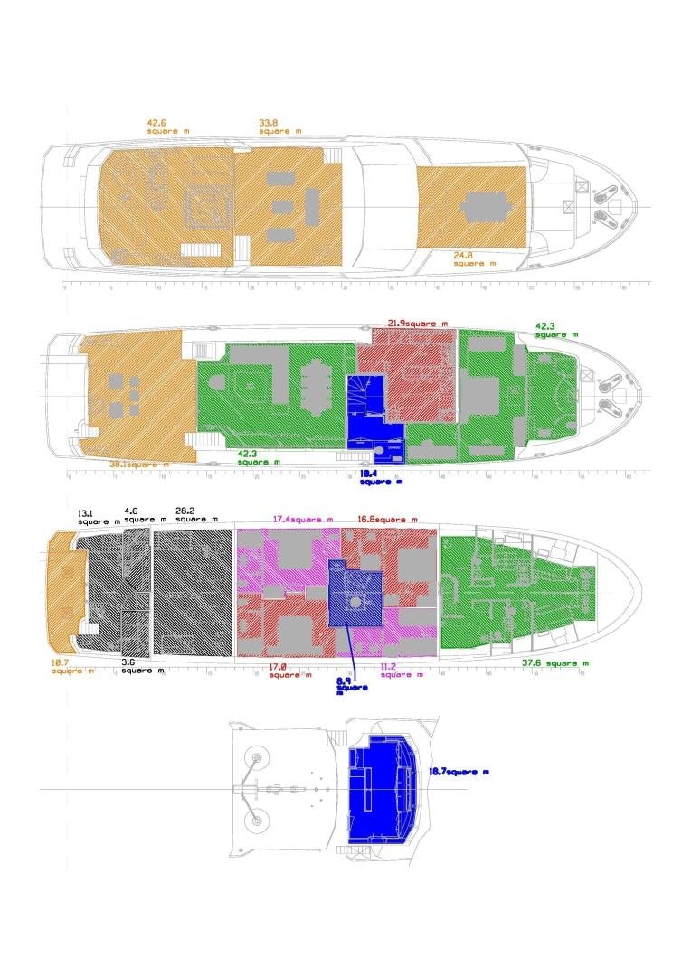 diagram aboard CURFEW II Yacht for Sale