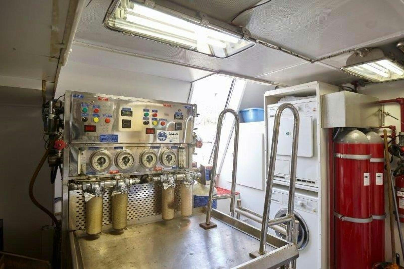 a large factory machinery aboard YASSON Yacht for Sale