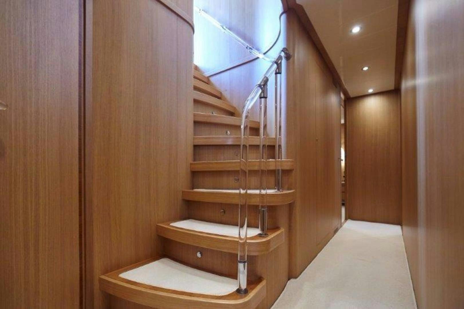 a staircase in a room aboard YASSON Yacht for Sale