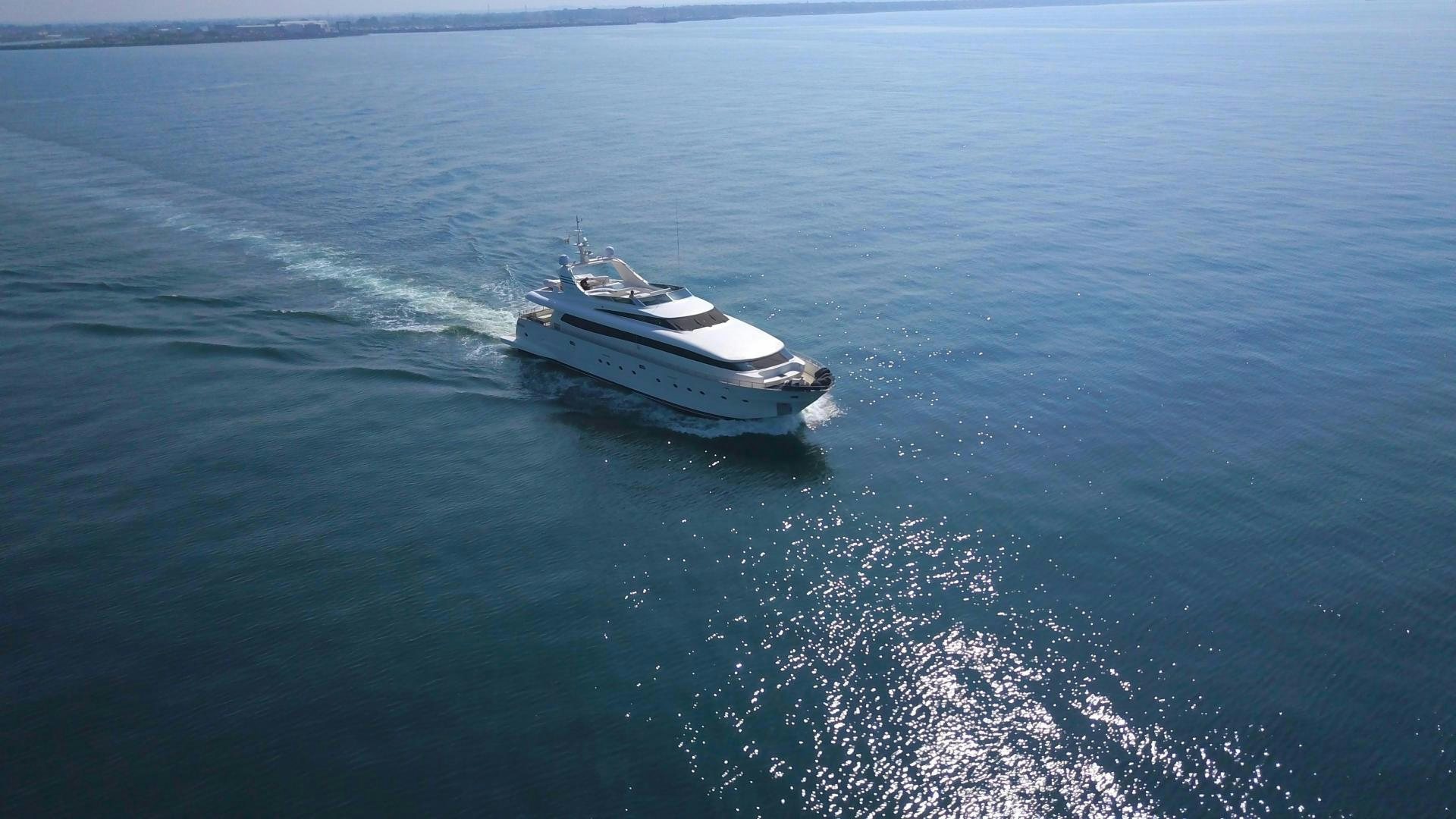 a boat in the water aboard YASSON Yacht for Sale