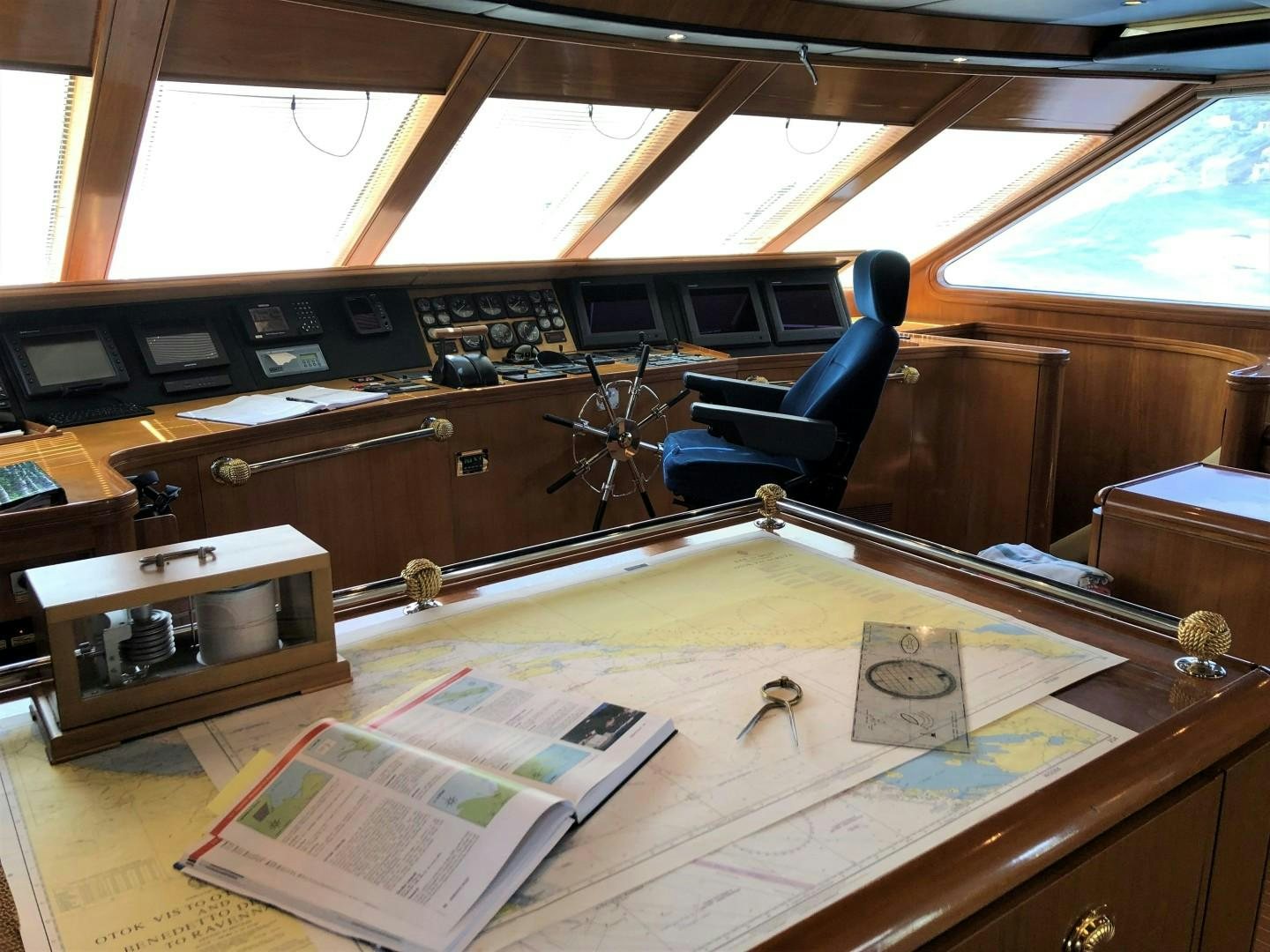a room with a desk and a chair aboard NO NAME Yacht for Sale