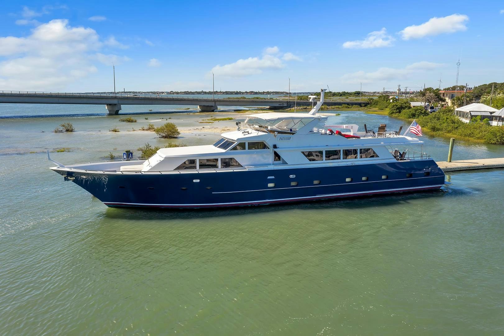 a boat on the water aboard LA VIDA Yacht for Sale