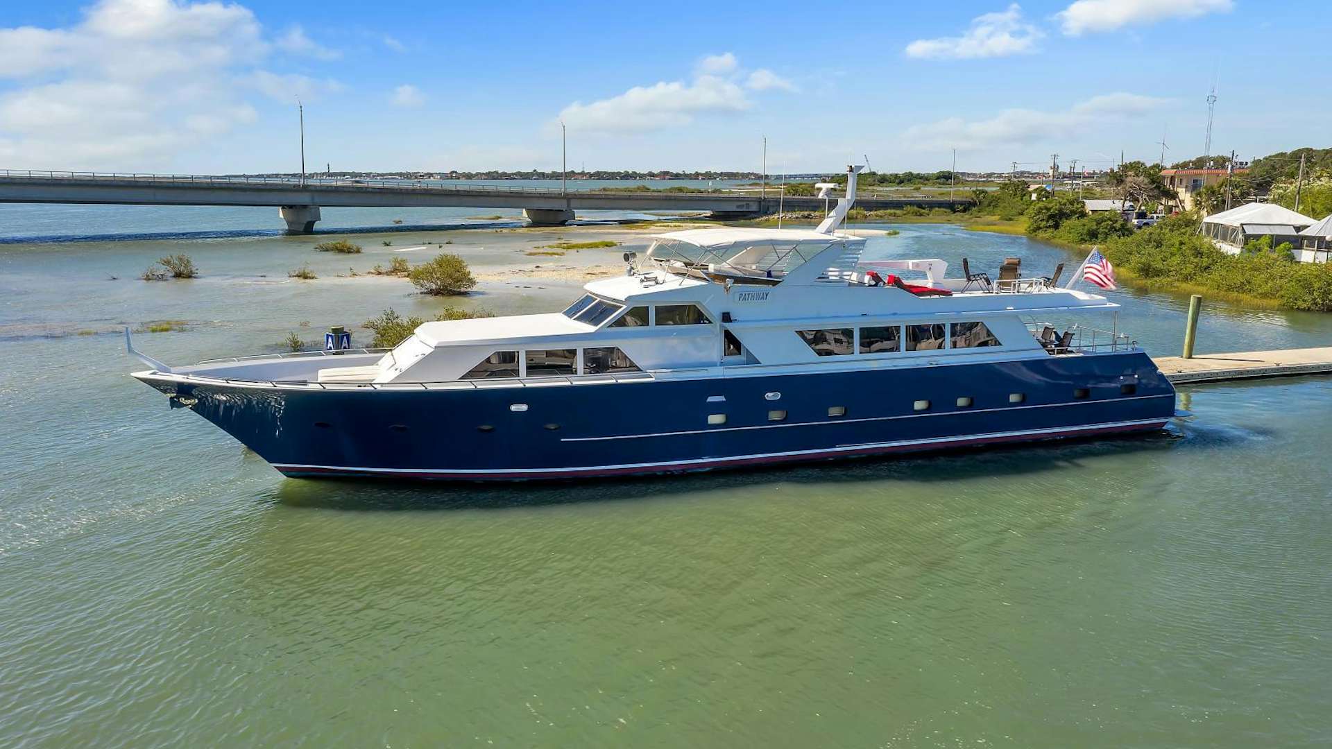 a boat on the water aboard PATHWAY Yacht for Sale