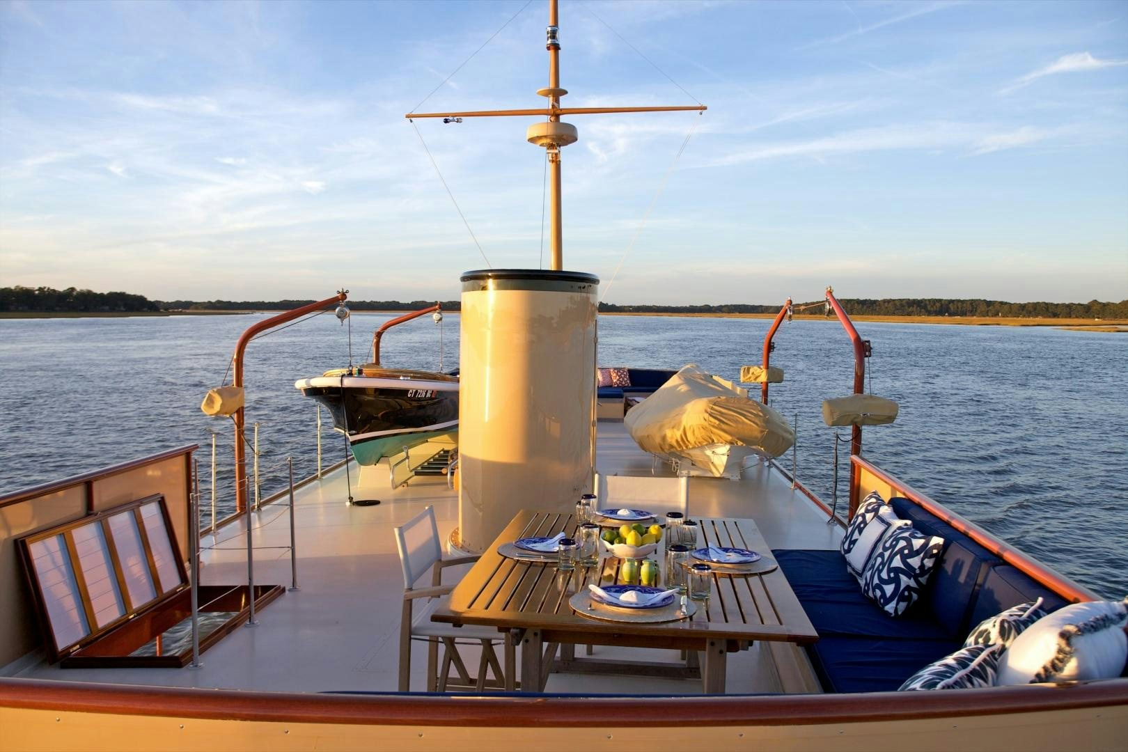 a boat on the water aboard FREEDOM Yacht for Sale