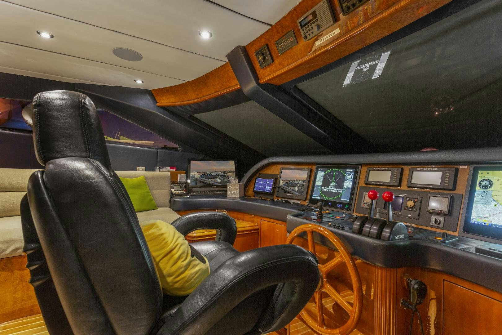 inside of a vehicle aboard ANA’S INSPIRATION Yacht for Sale