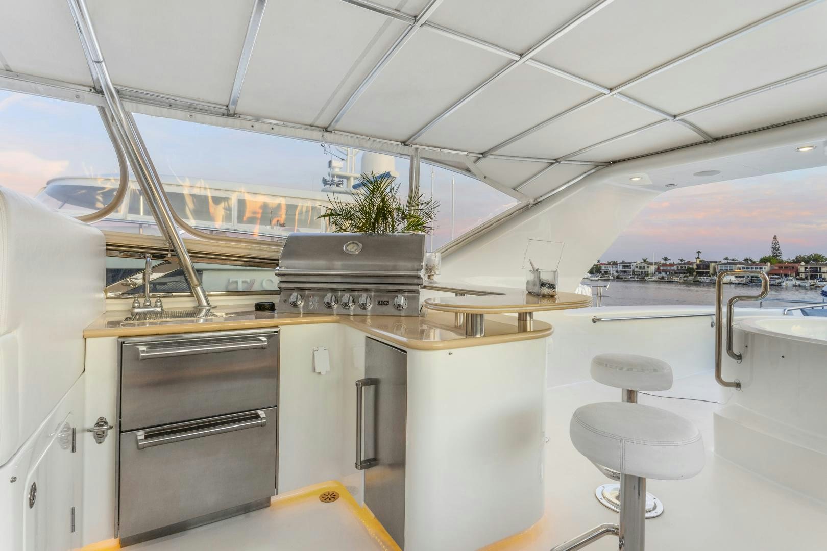 a large room with a large window aboard ANA’S INSPIRATION Yacht for Sale