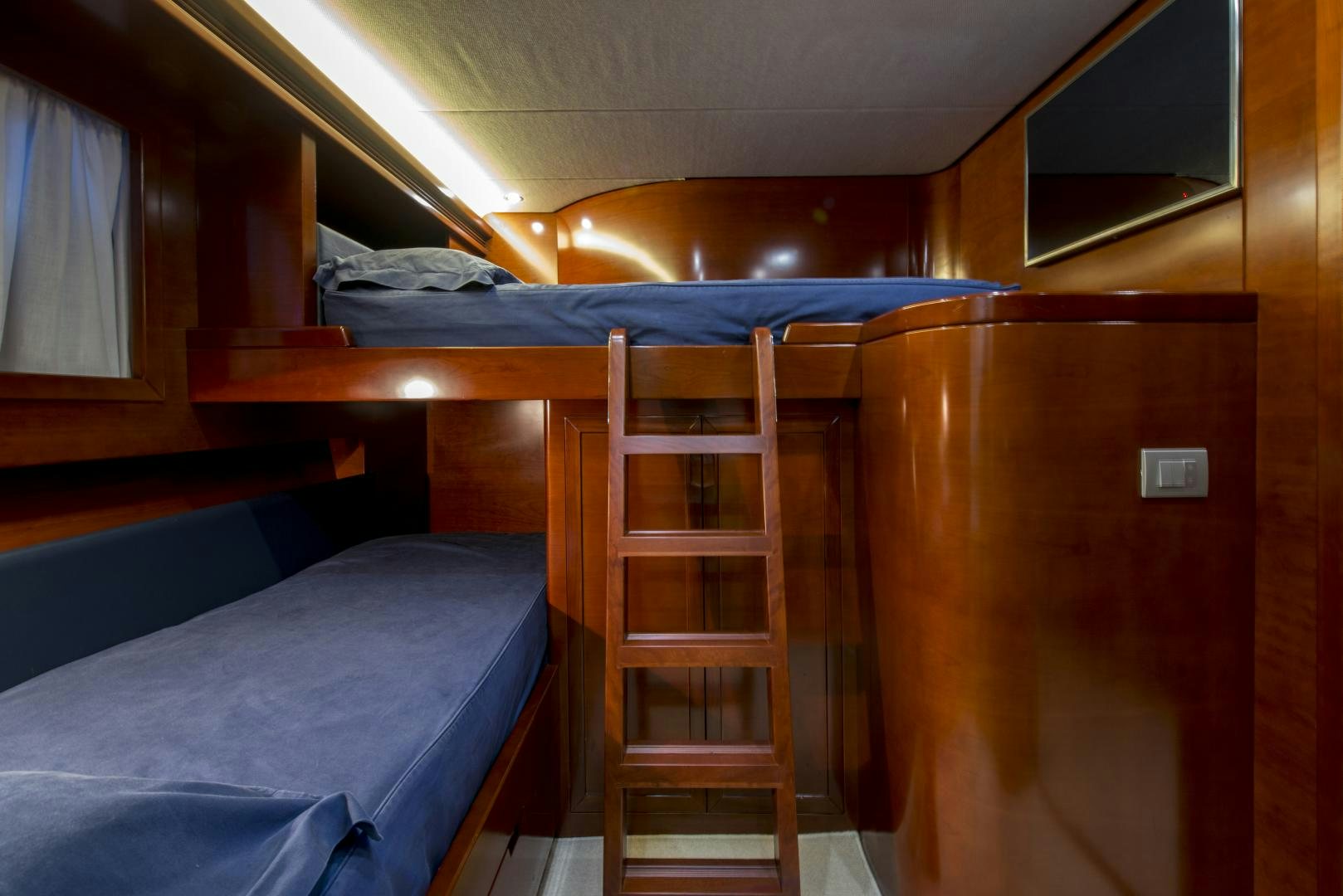 bunk beds in a room aboard GIOIA 1 Yacht for Sale