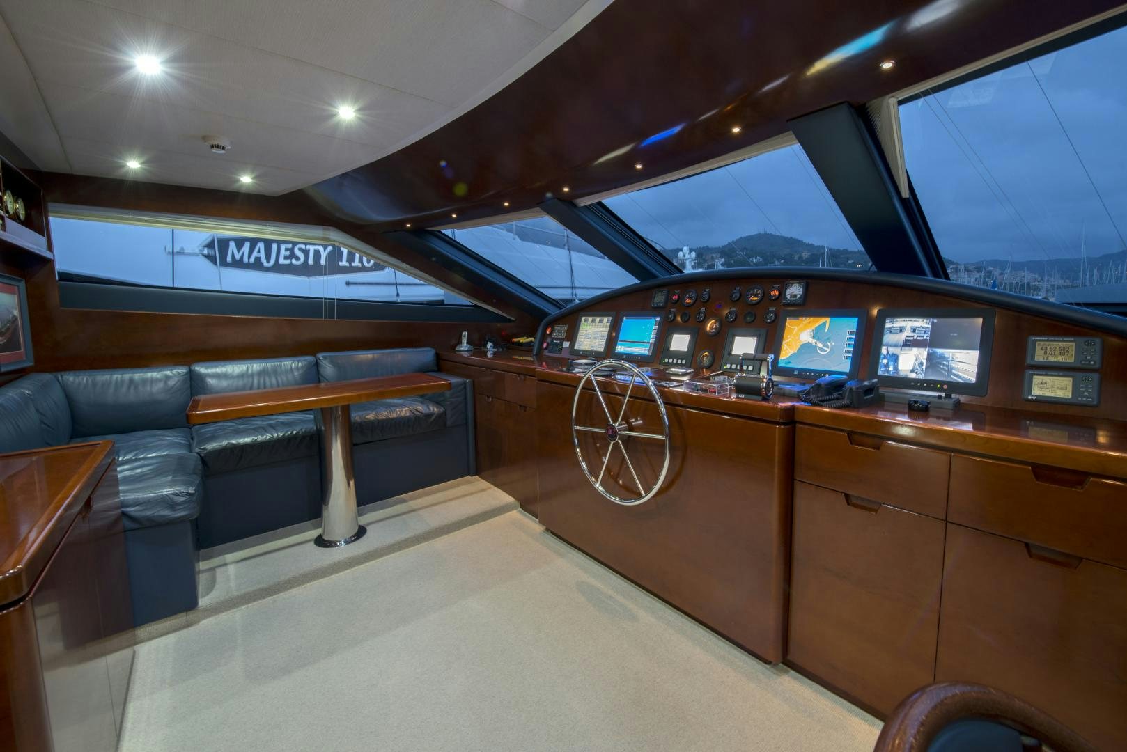 inside of a car aboard GIOIA 1 Yacht for Sale