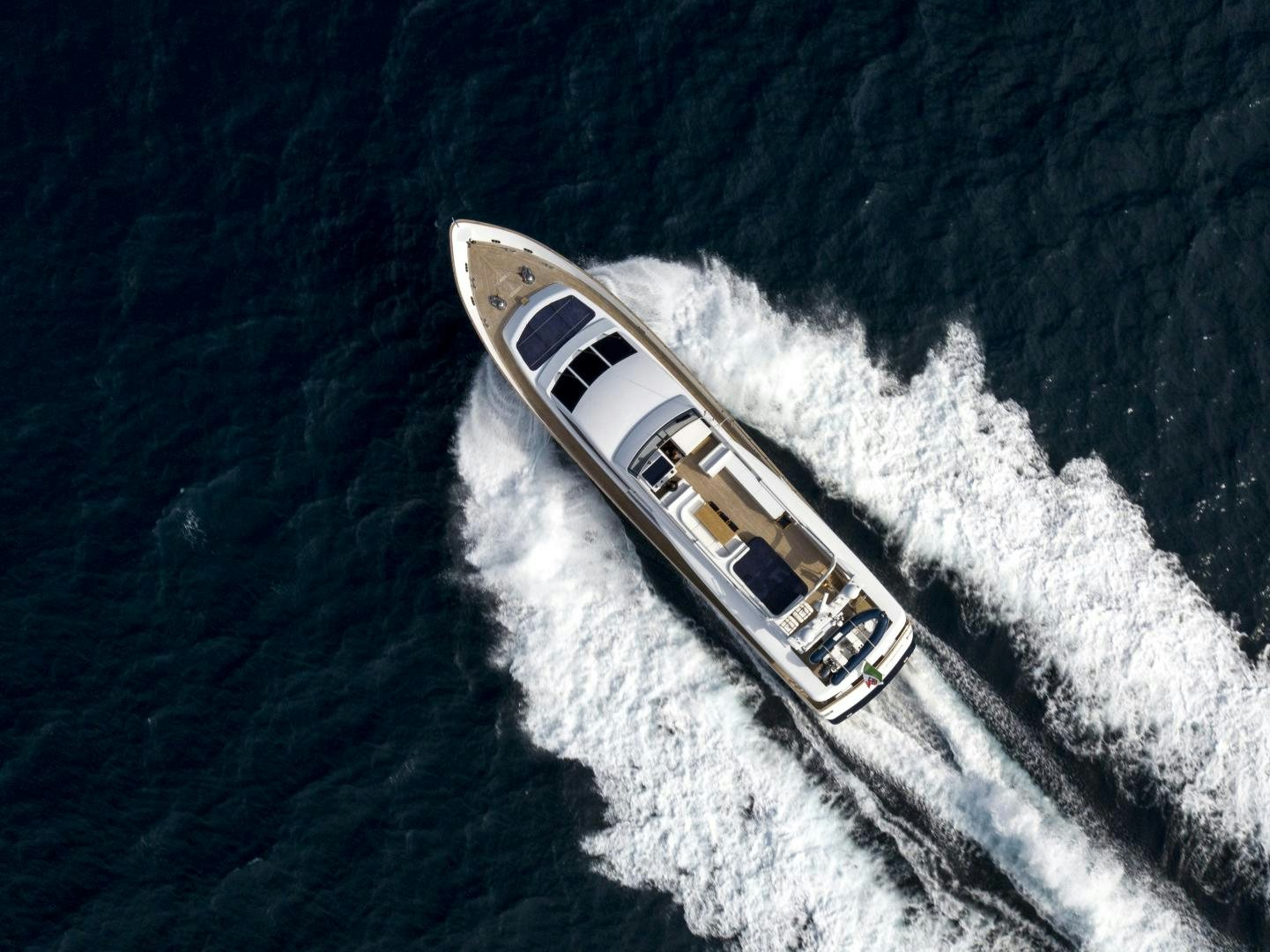 a high angle view of a ship aboard GIOIA 1 Yacht for Sale