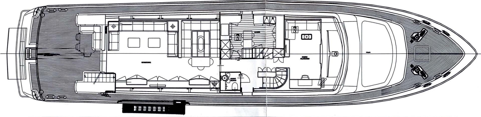 diagram, engineering drawing aboard GIOIA 1 Yacht for Sale