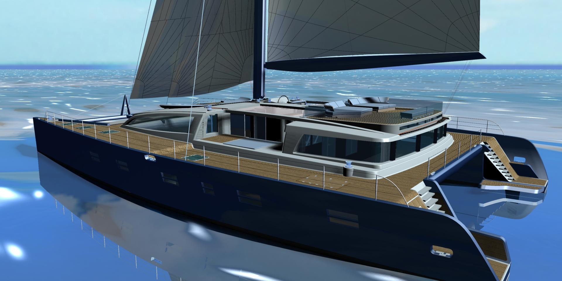 a boat on the water aboard SEA VOYAGER 103 Yacht for Sale