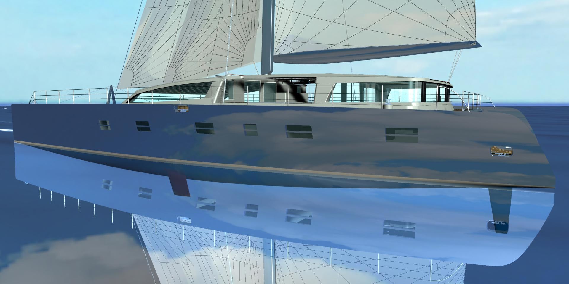 a large boat on the water aboard SEA VOYAGER 103 Yacht for Sale