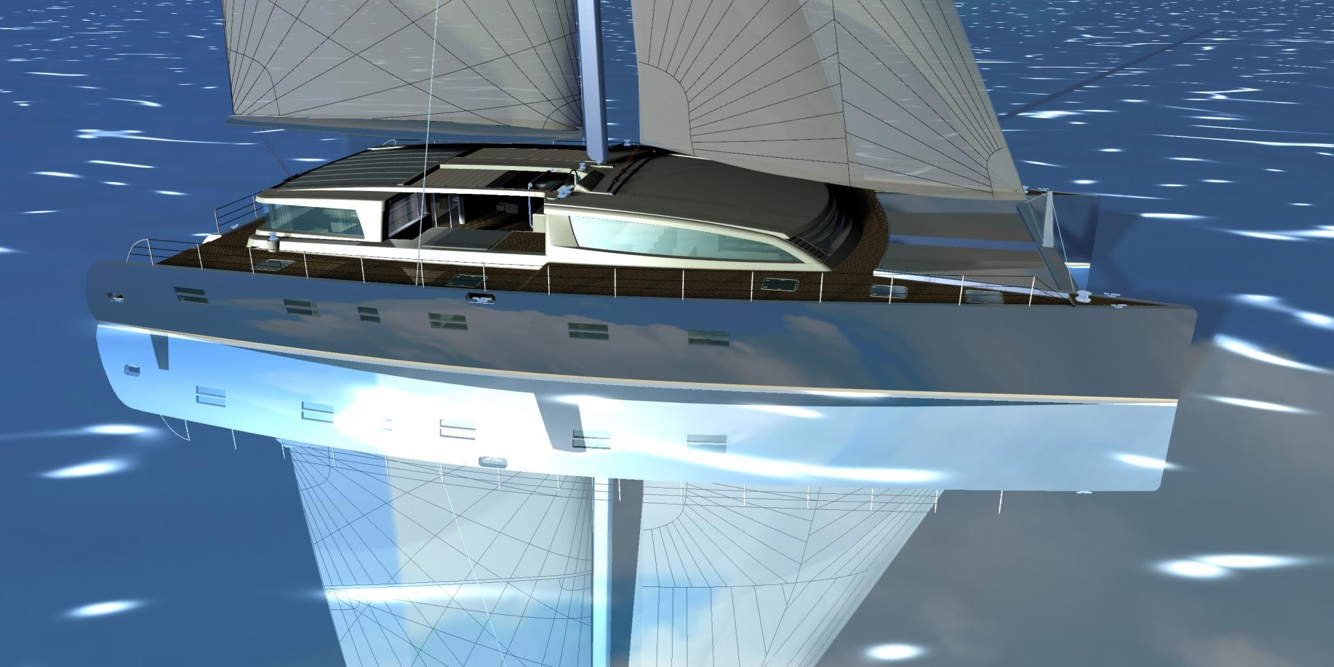 a boat on the water aboard SEA VOYAGER 103 Yacht for Sale