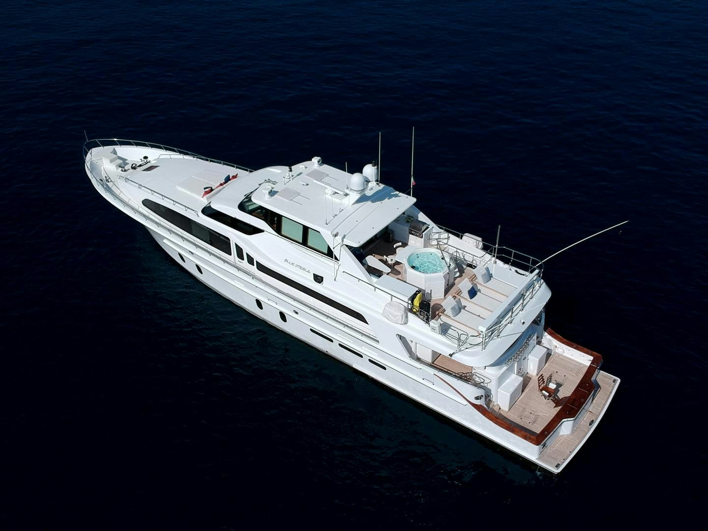 a ship in the water aboard BLUE STEELE Yacht for Sale