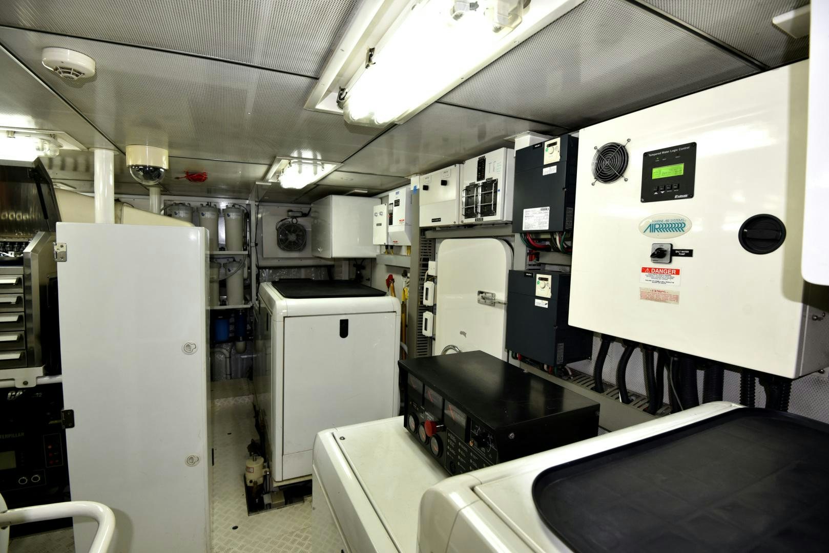 a room with machines aboard BLUE STEELE Yacht for Sale