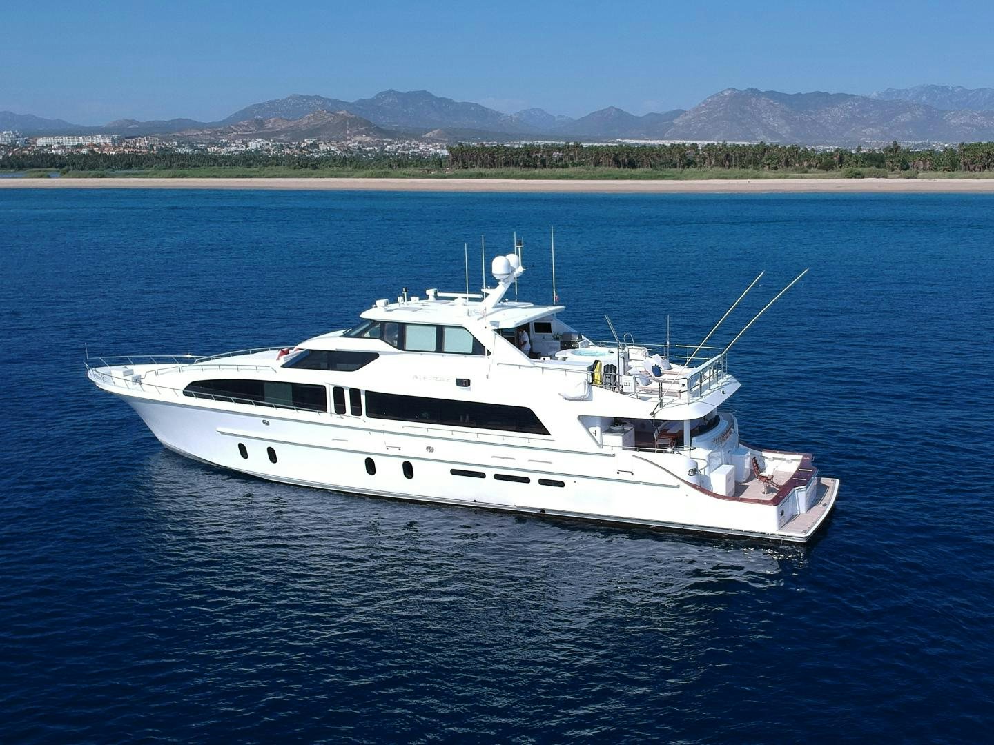 a white yacht in the water aboard BLUE STEELE Yacht for Sale