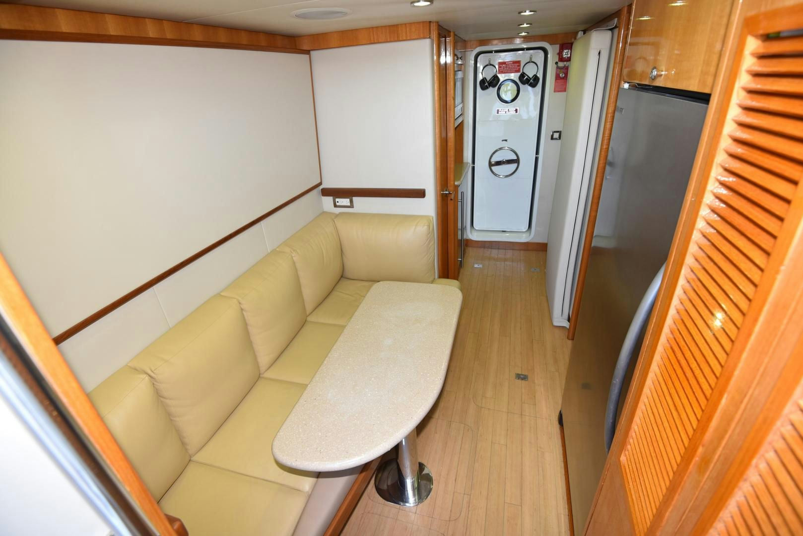 a living room with a couch aboard BLUE STEELE Yacht for Sale