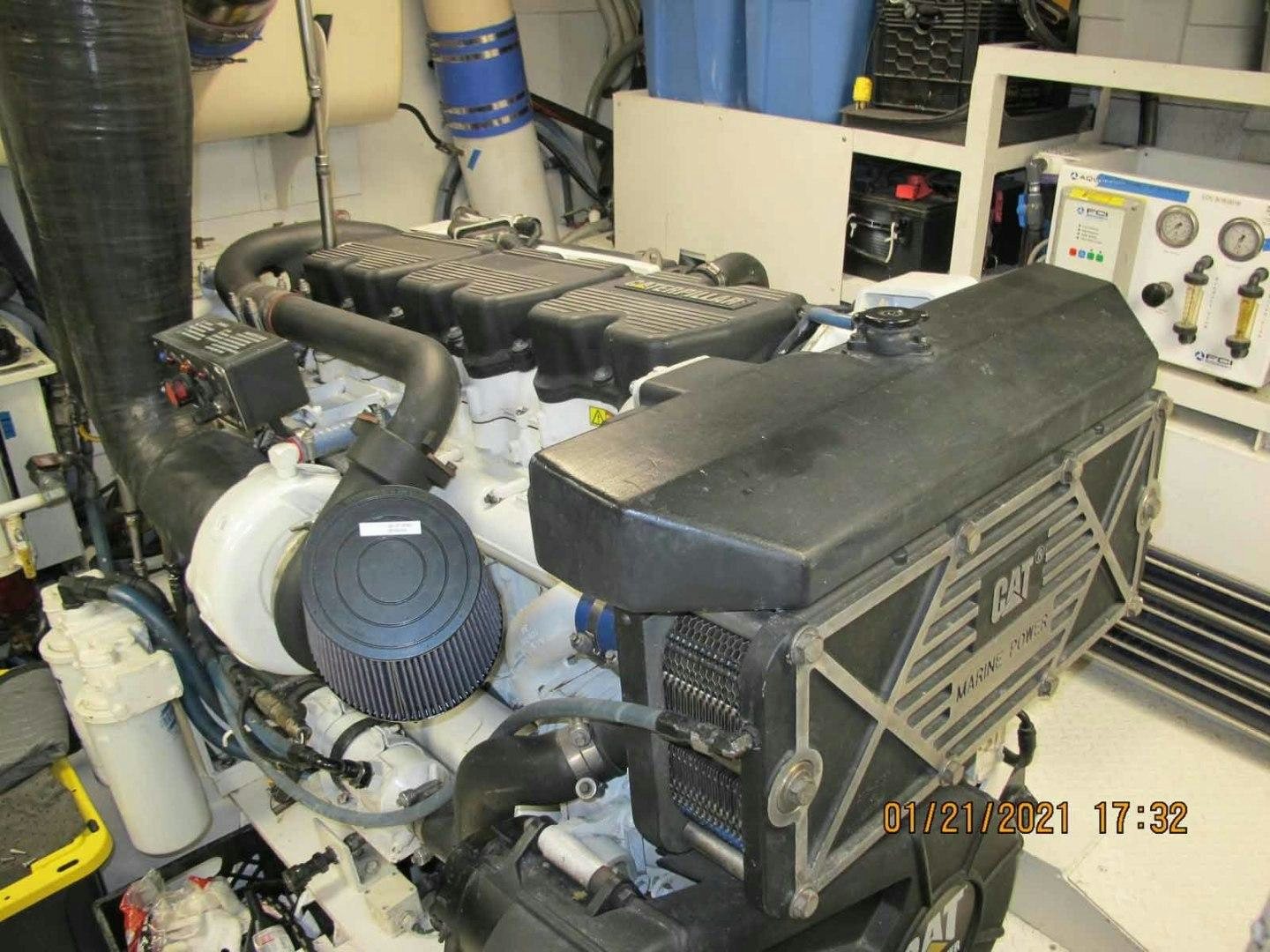 a machine with a large metal cylinder aboard LORELEI Yacht for Sale